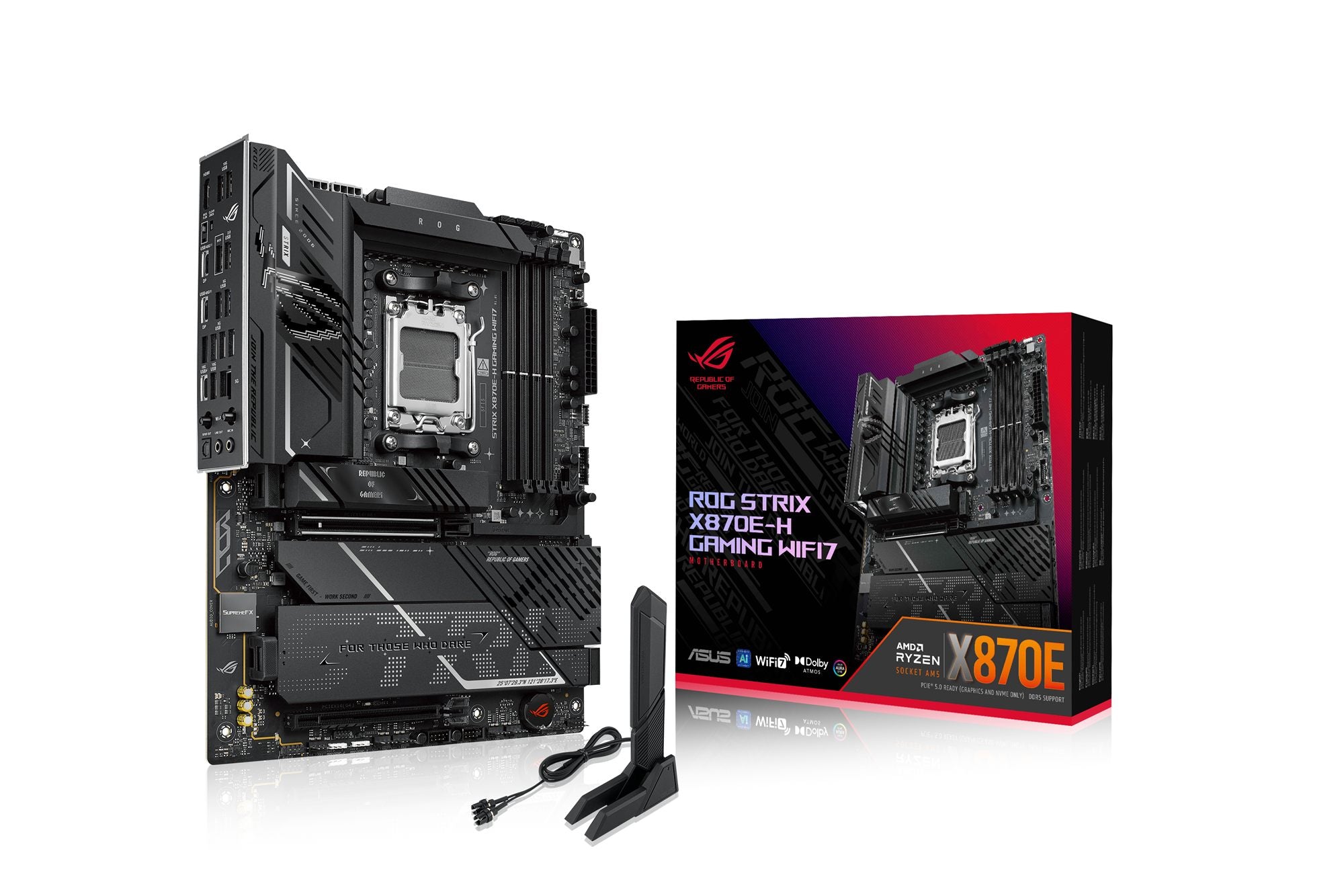 ASUS ROG STRIX X870E-H GAMING WIFI7 ATX AM5 DDR5 Motherboard 2xUSB4 1xHDMI