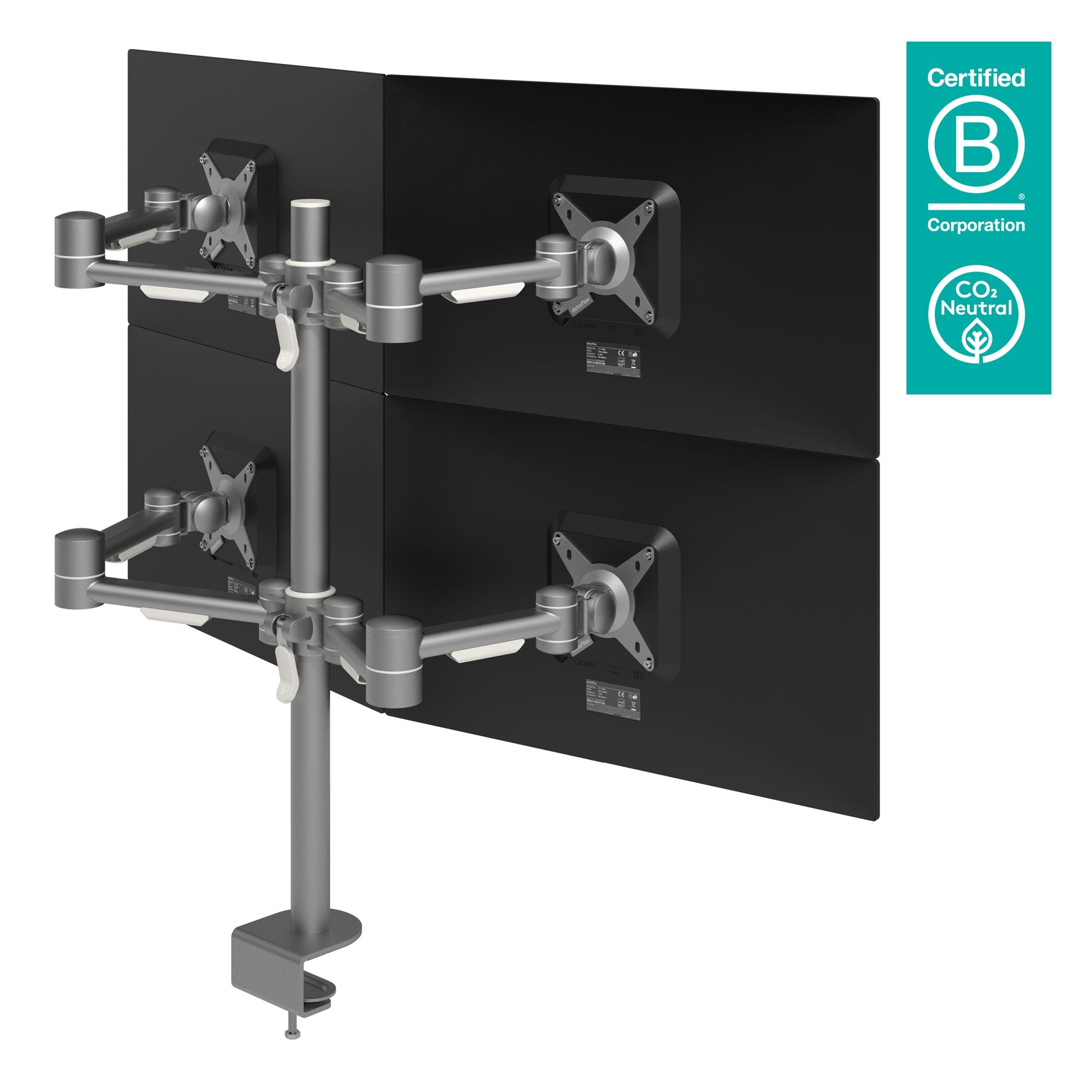 DATAFLEX Support à fixer / pincer Viewmate 52622 - 4 écrans