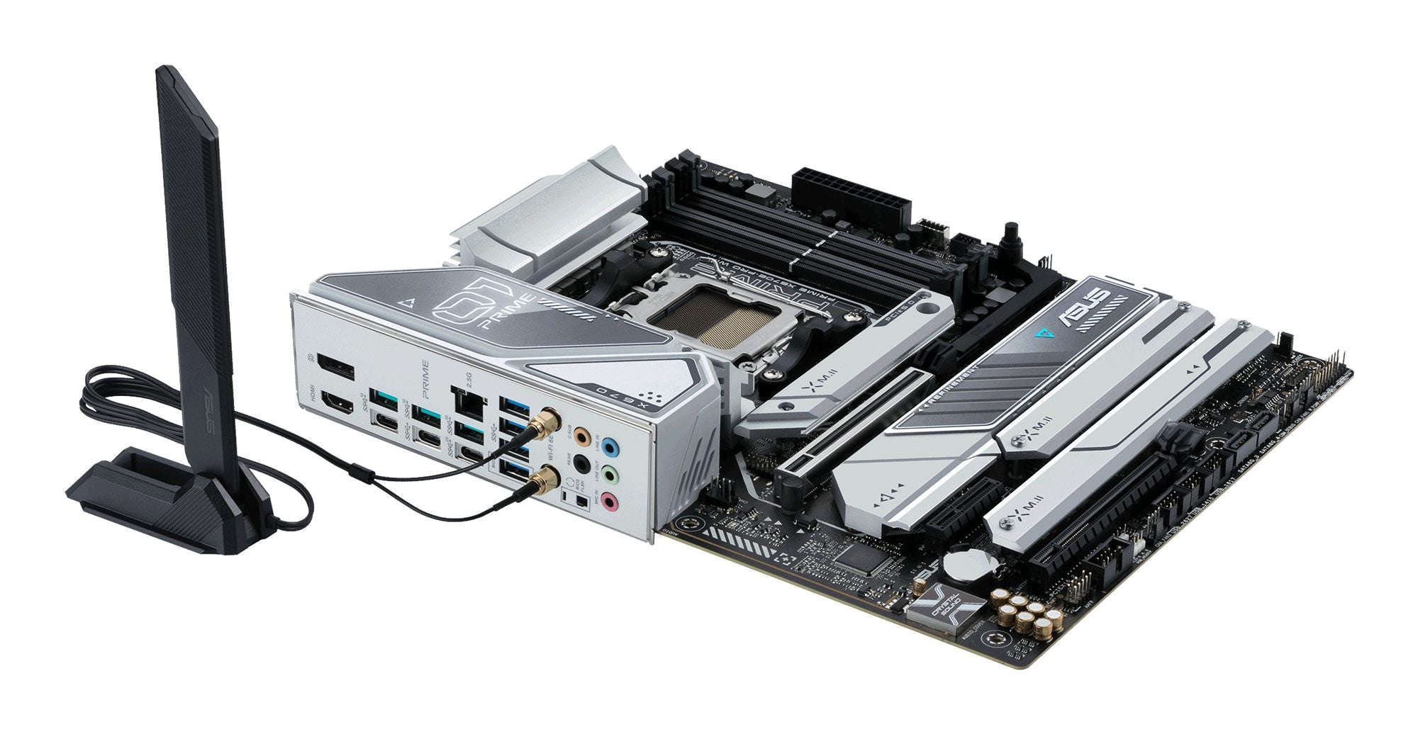 ASUS PRIME X670E-PRO WIFI AM5 Socket 4DDR5 PCIe 5.0 x16 HDMI 2.1 DP 1.4 4xSATA 6Gb/s ATX