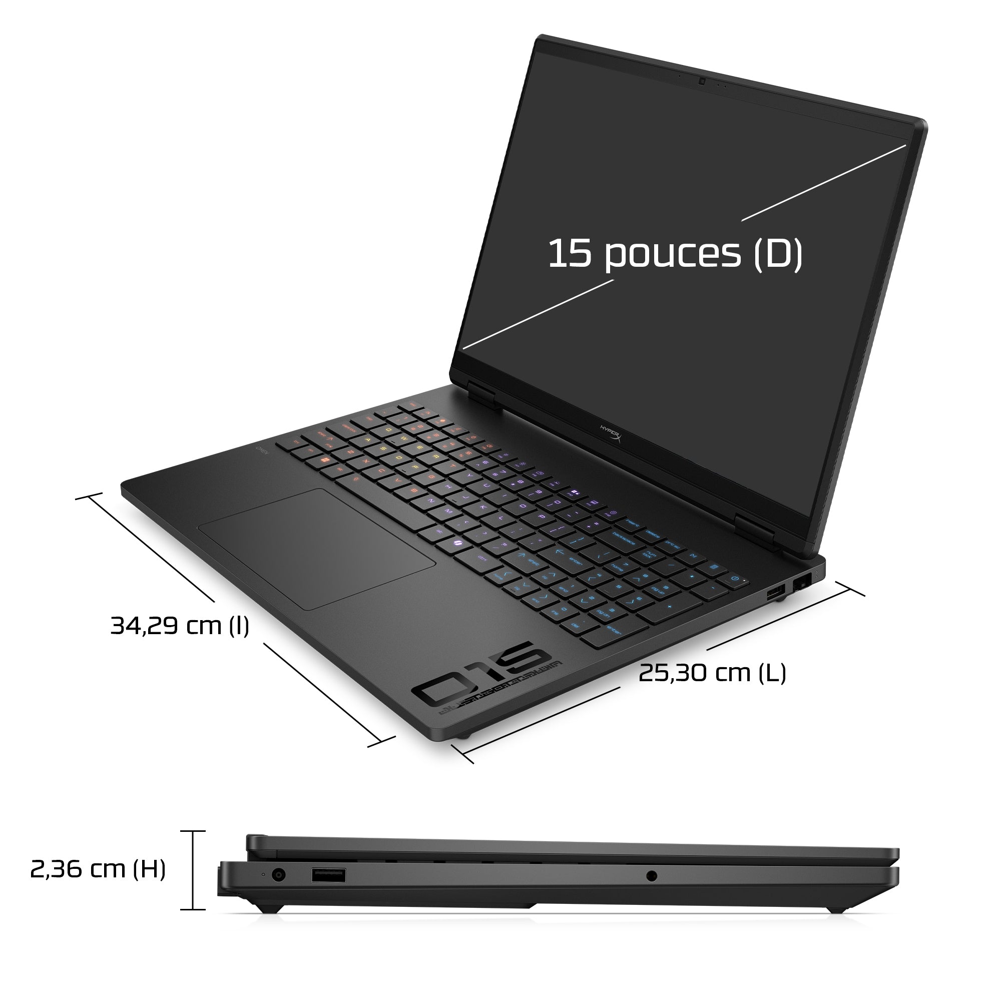 HP HyperX OMEN 15 inch Gaming Laptop PC 15-ga0004nf Intel® Core™ i7 i7-14650HX 38,9 cm (15.3") 2.5K 24 Go DDR5-SDRAM NVIDIA GeForce RTX 5060 Wi-Fi 6 (802.11ax) Windows 11 Home Noir