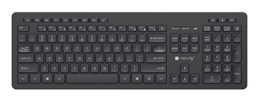 Clavier sans fil Techly ICTWC006-US RF 2.4GHz USB Chocolat