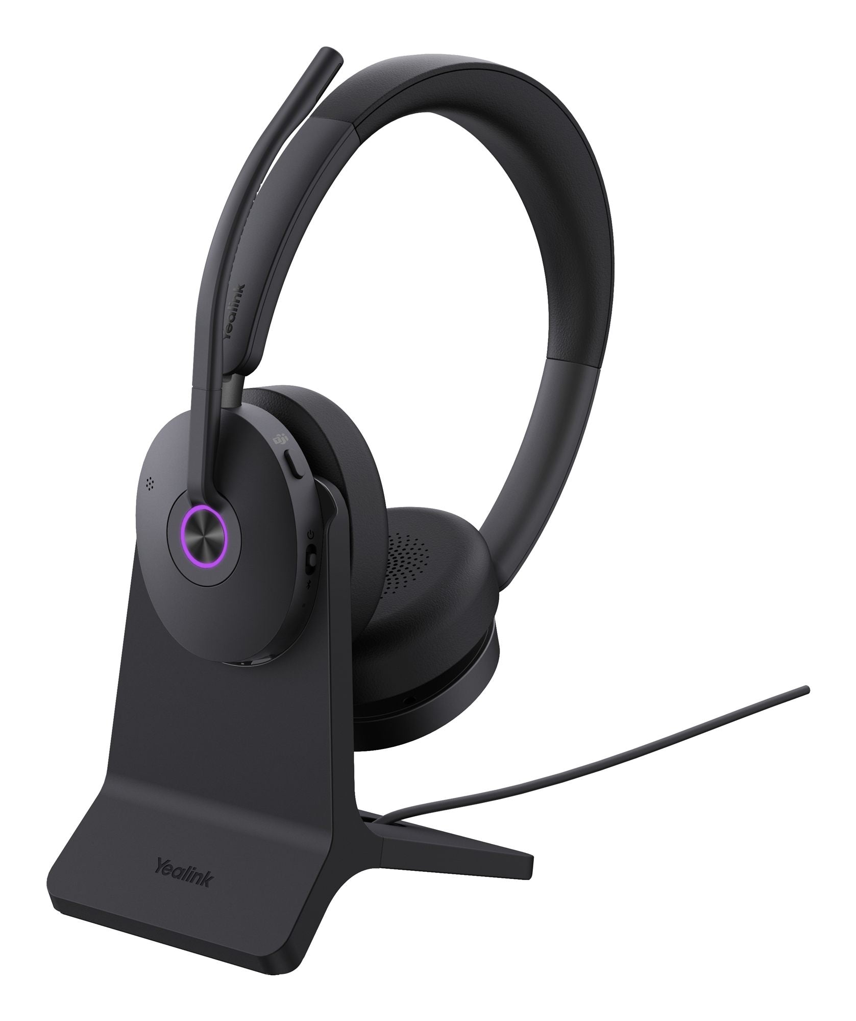 Yealink BH74 + Stand Teams USB-C/A Sans fil Arceau Bureau/Centre d'appels USB Type-C / USB Type-A Bluetooth Socle de chargement Noir