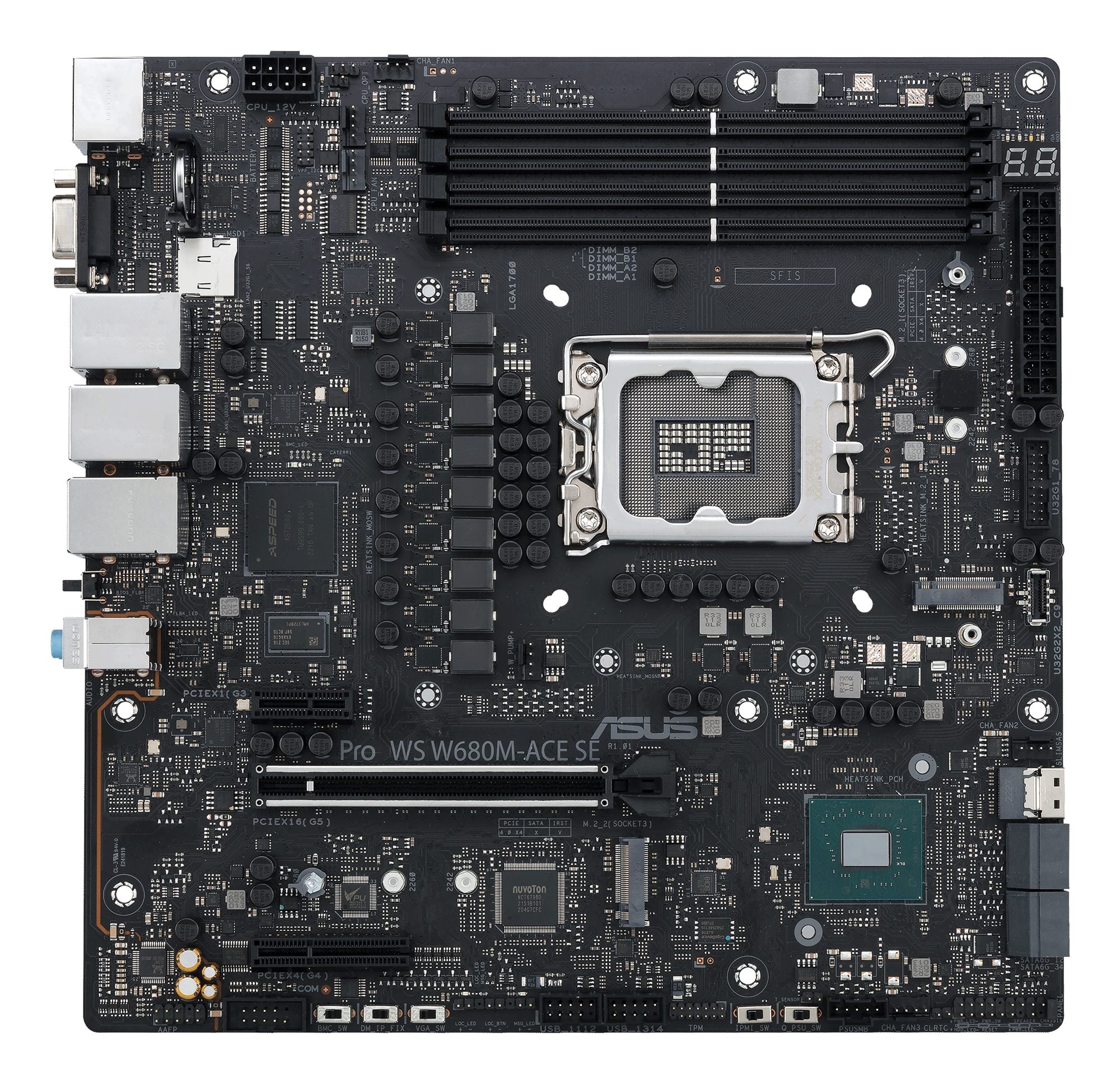 ASUS PRO WS W680M-ACE SE LGA1700 microATX 4DDR5 1xHDMI 1xDP 1xD-Sub 8xSATA 2xM.2