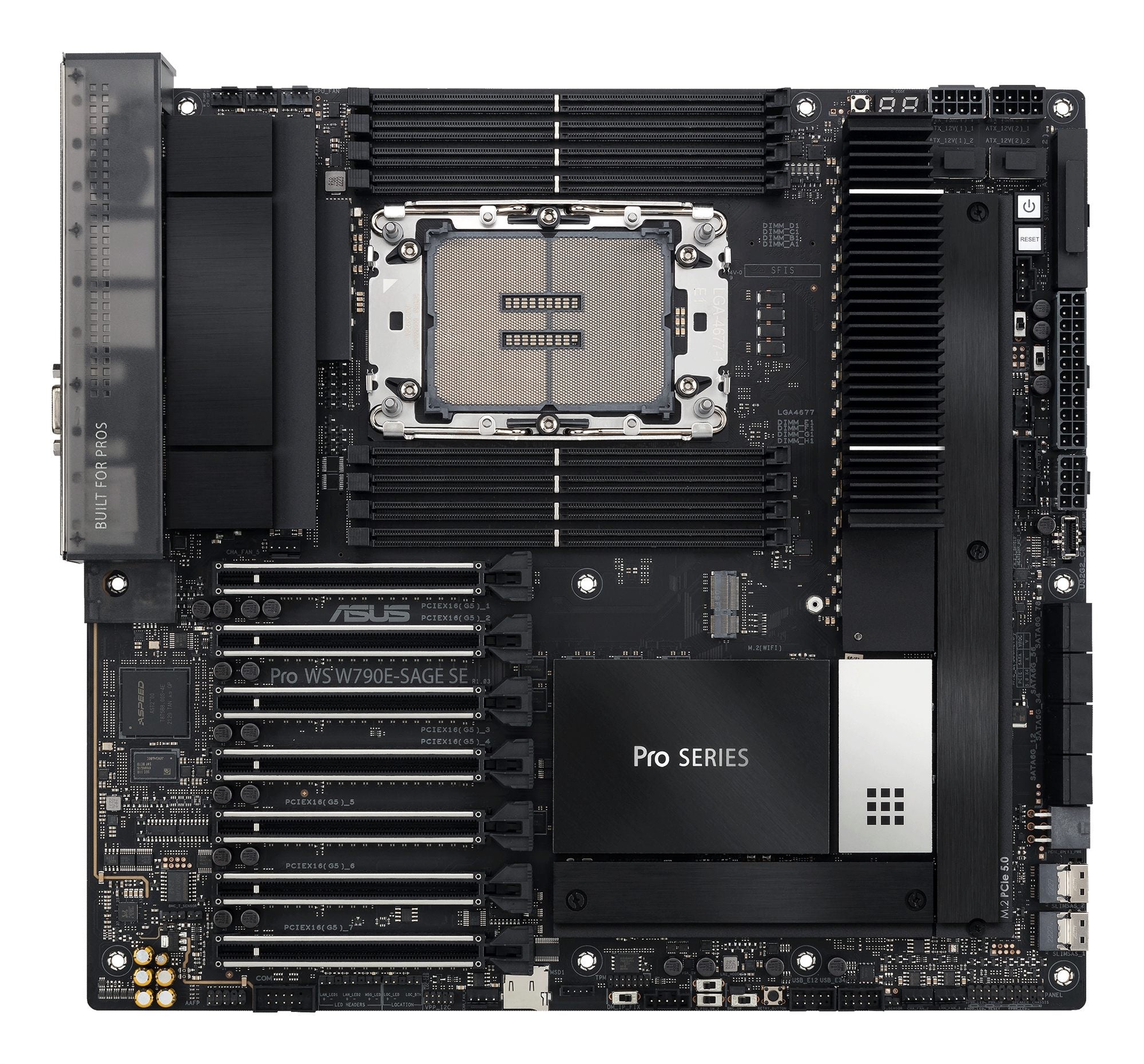 ASUS PRO WS W790E-SAGE SE LGA4677 ATX 8xDDR4 7xPCIe 4.0 x16 8xSATA 3xM.2
