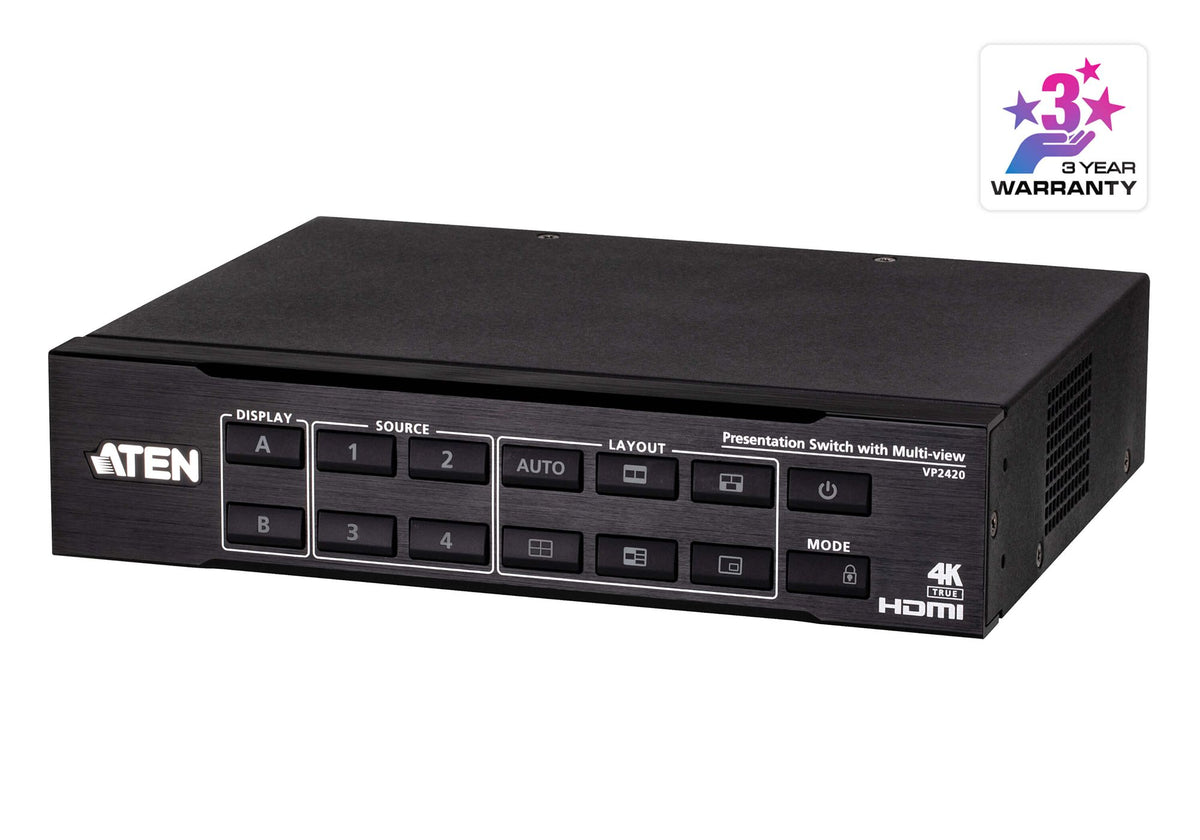 Aten VP2420-AT-G 4 x 2 True 4K Presentation Matrix Commutateur