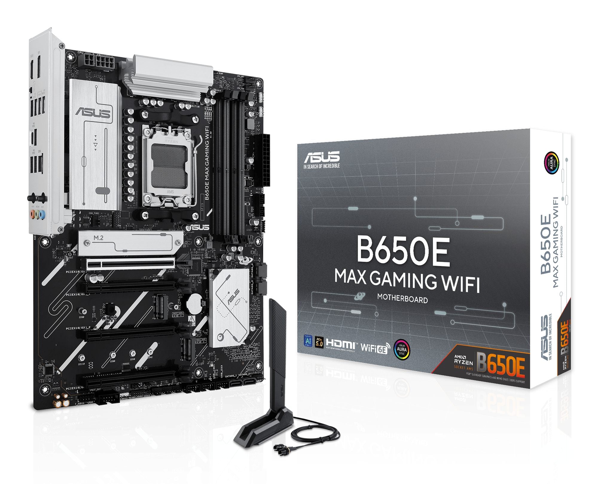 ASUS B650E MAX GAMING WIFI AMD B650 DDR5 ATX motherboard 1xHDMI 1xDP 3xM.2 4xSATA