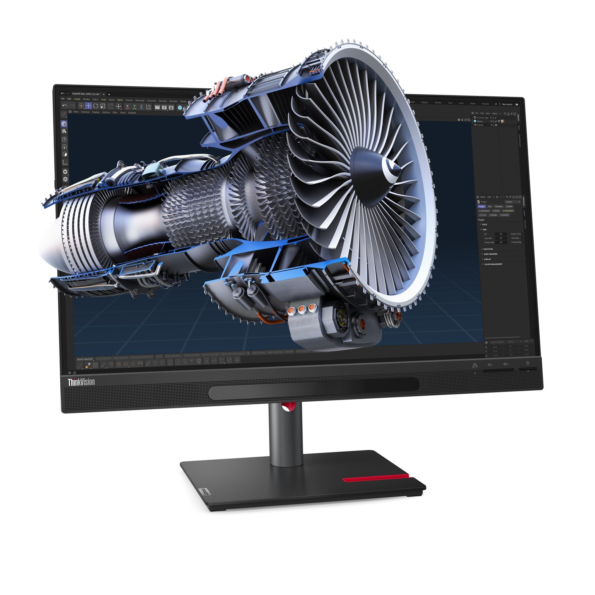 LENOVO ThinkVision 27 3D LED Écran 27p 3840x2160 4K 60Hz IPS 310cd/m2 1200:1 HDR10 4ms HDMI DisplayPort USB-C speakers