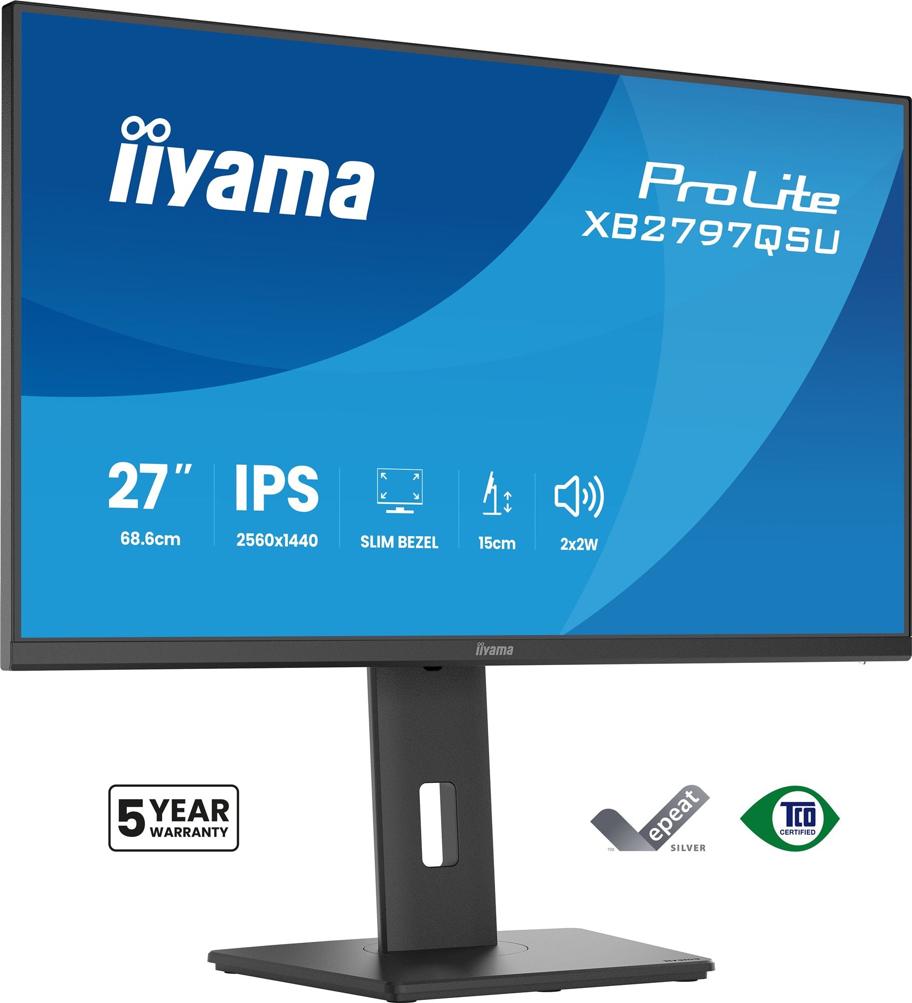 XB2797QSU-B1 27" Business QHD BLACK