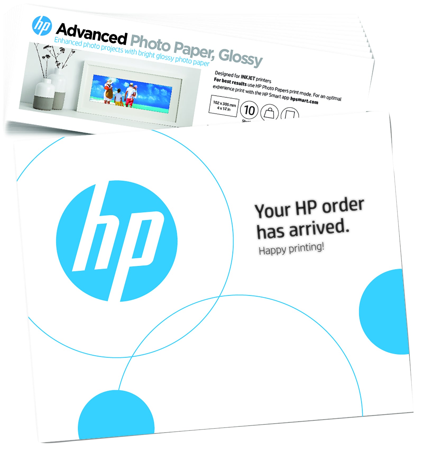 HP ADV PHOTO PAPIER GLACE 10 feuilles