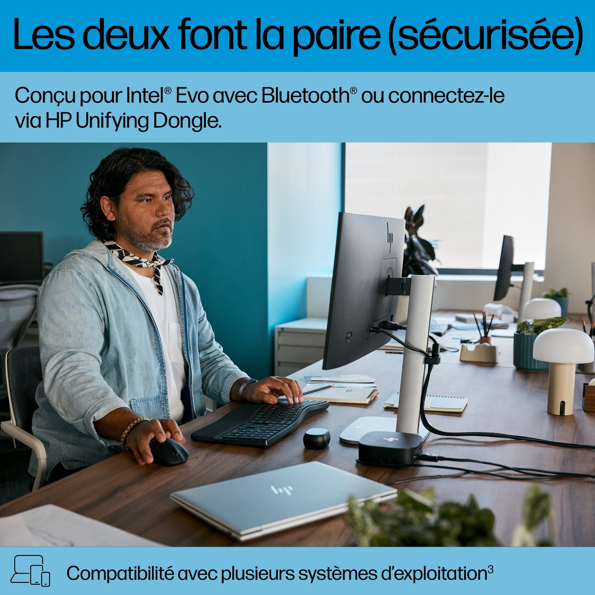 HP 685 Comfort Dual-Mode Keyboard and Mouse Combo (FR)