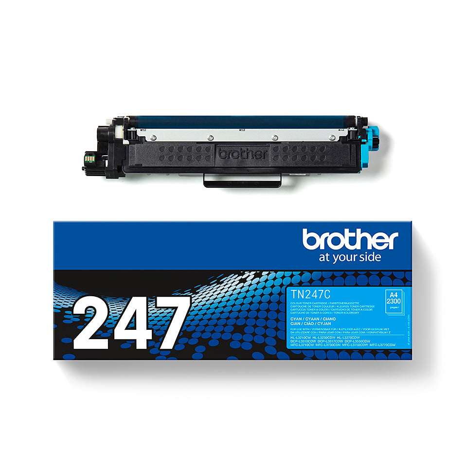 BROTHER TN247C Toner cyan haute capacité de 2300 pages pour Hl-L32xx DCP-L35xx MFC-L37xx