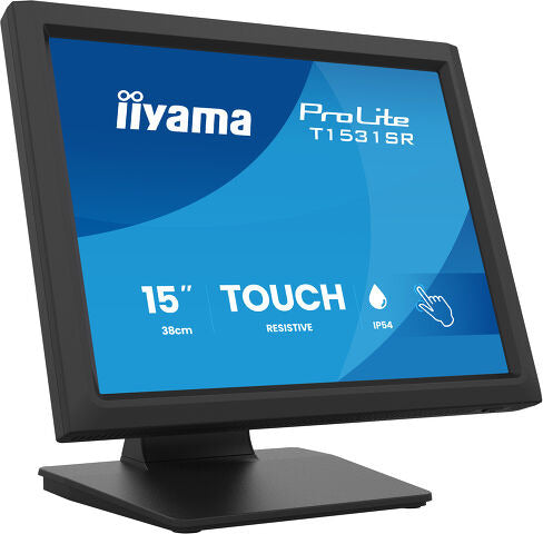 Ecran IIYAMA 15 Noir Tactile Resistive dalle VA 1024x768 4:3 350cd/m  18ms Haut