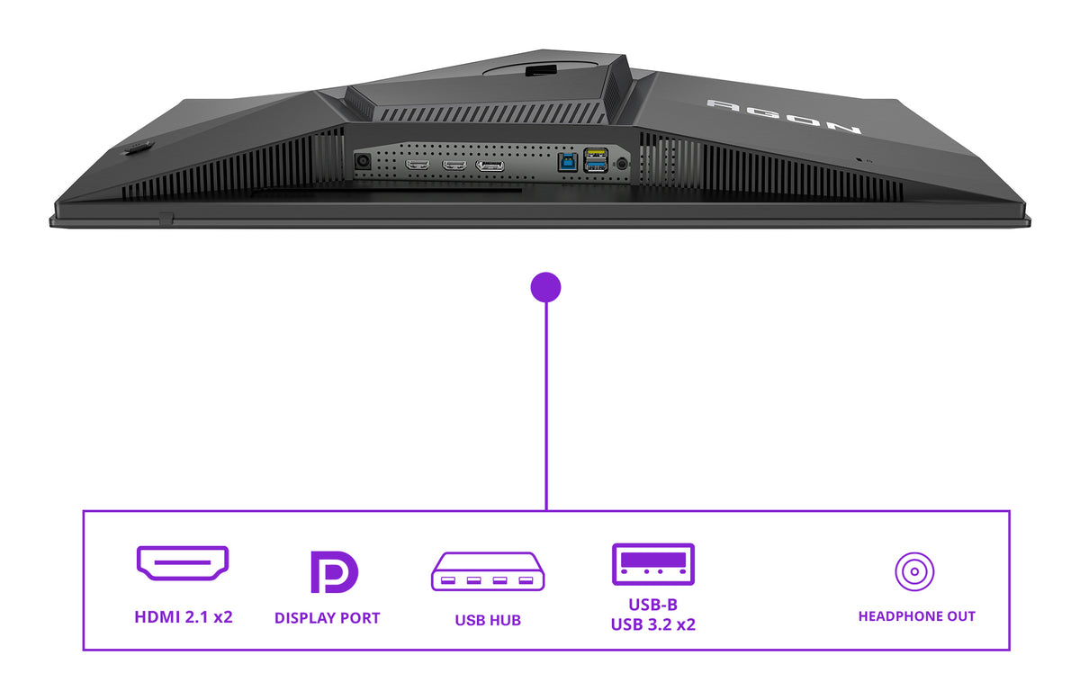AOC AG276QKD2 26.5p 2560x1440 QD OLED Flat H/A 130MM QD Oled 500Hz USB HUB DP HDMI 1000cd/m2