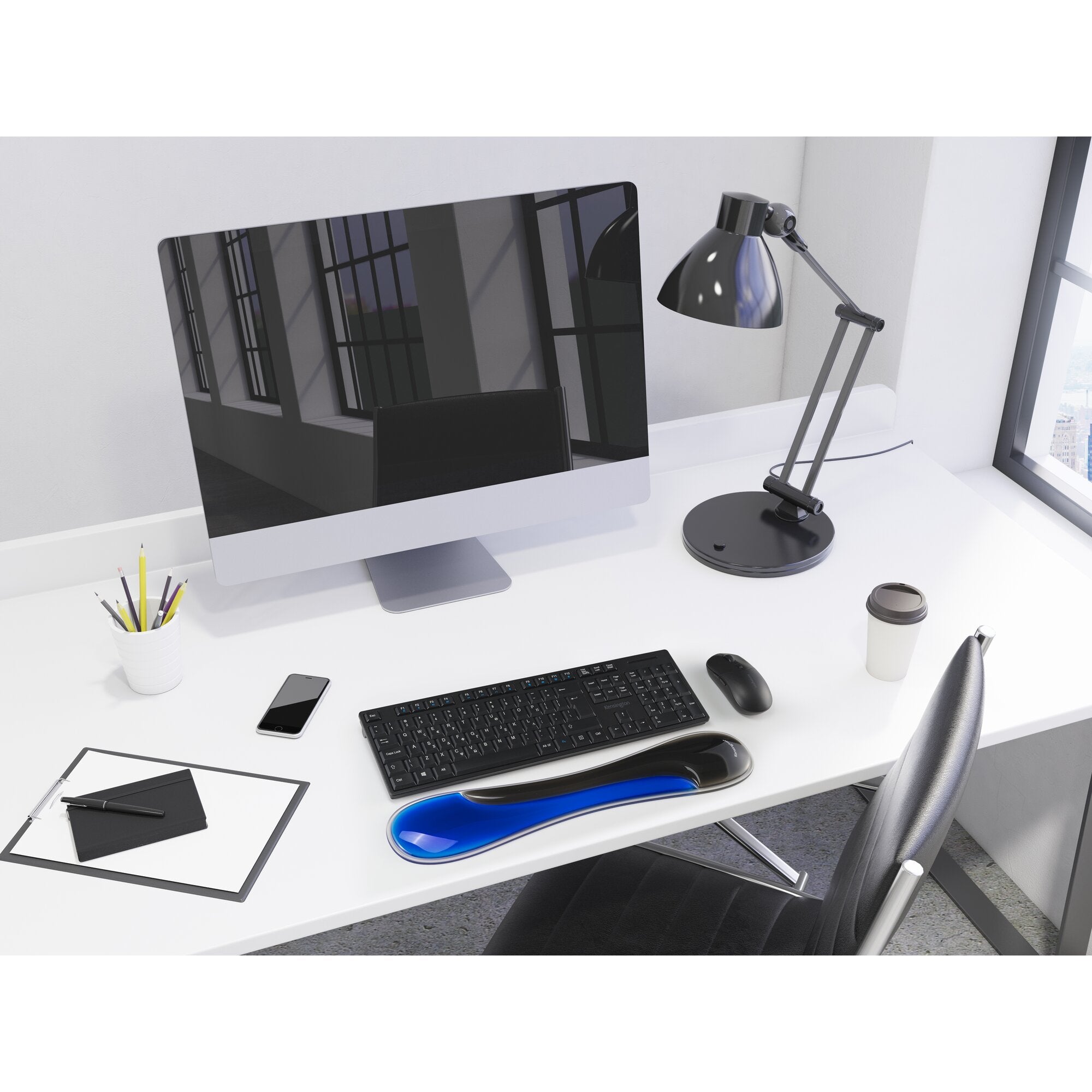 Slim Duo Gel Keyboard Wrist Rest - Blue