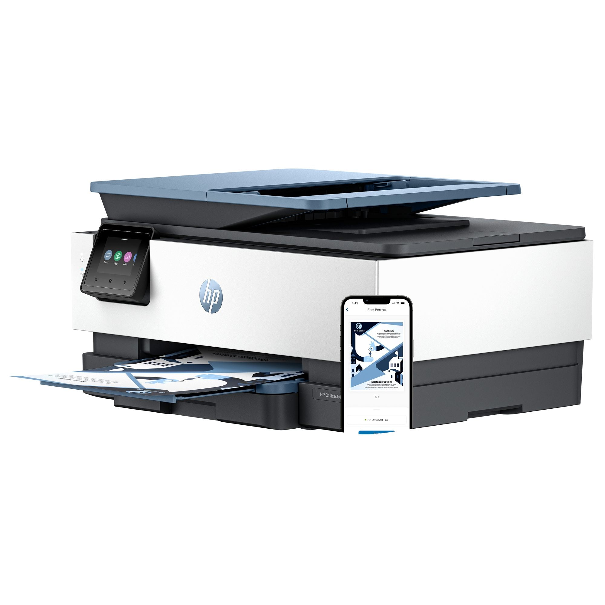 HP Officejet Pro 8125e All-in-One MFP colour inkjet A4 12ppm Copy 20ppm Print 225sheets USB Wi-Fi LAN dark surf blue