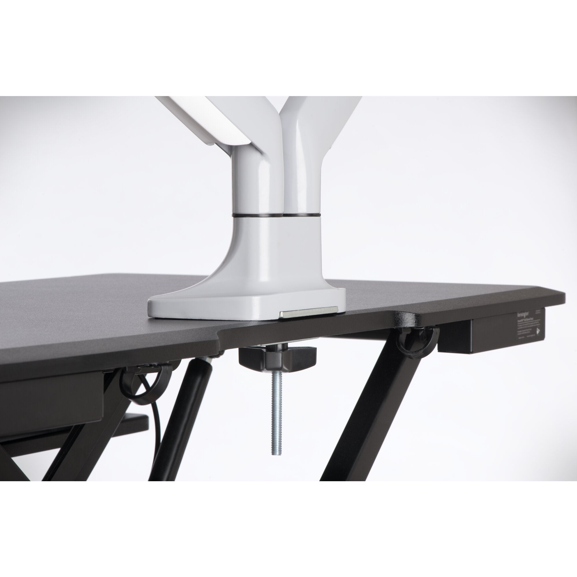 One-touch Height Adjust dual monitor arm