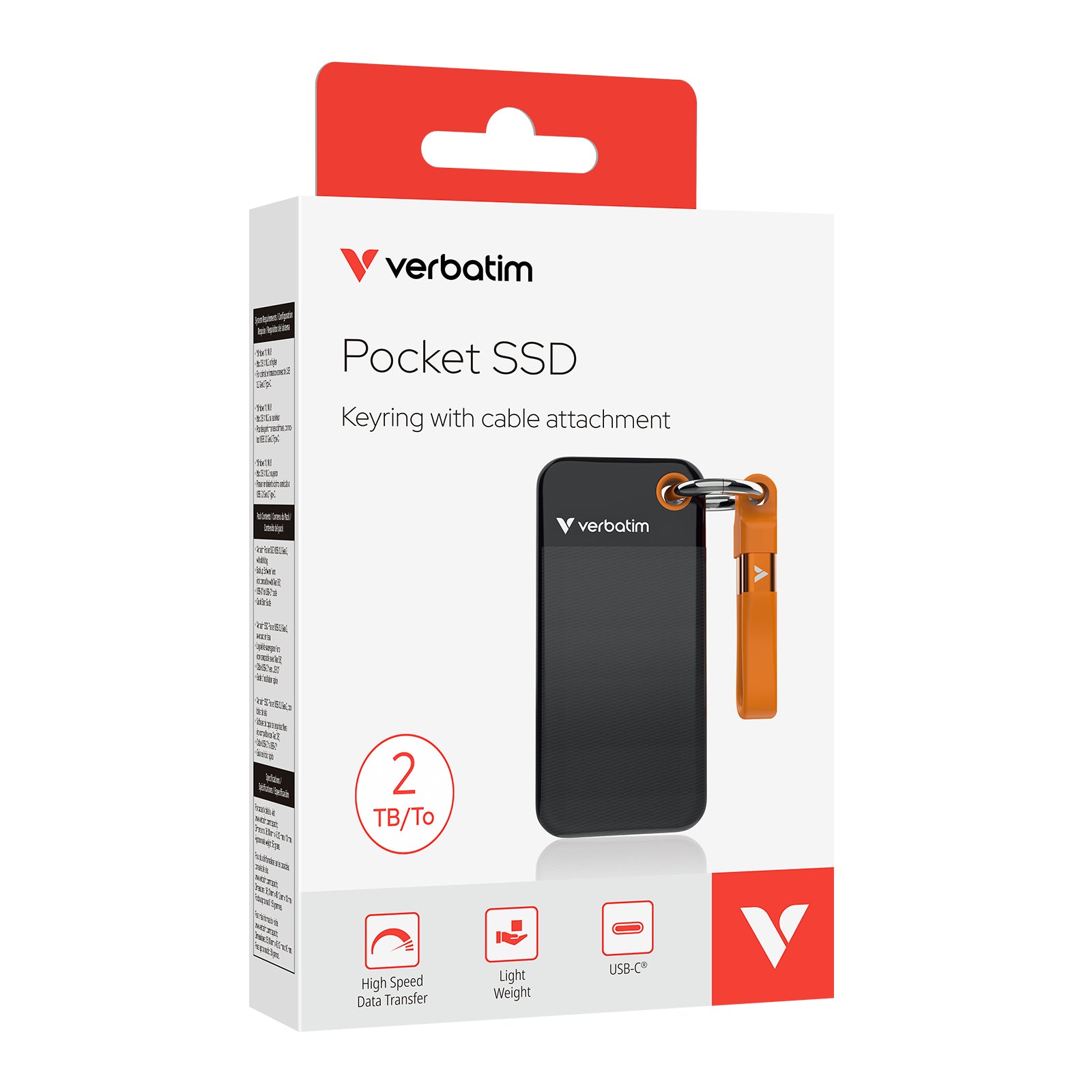 Pocket SSD USB 3.2 Gen 2 2TB Black/Orang