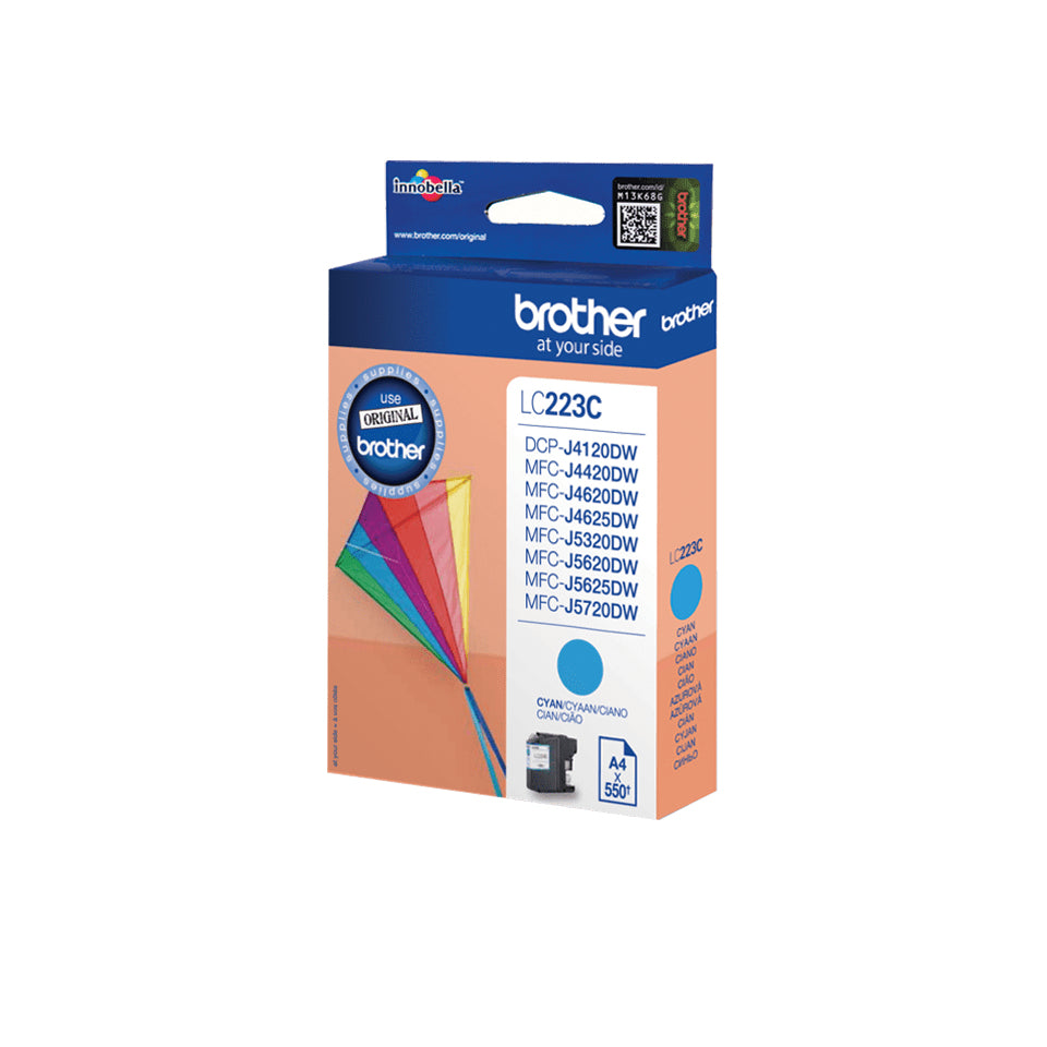 BROTHER LC-223 cartouche d encre cyan capacité standard 550 pages pack de 1