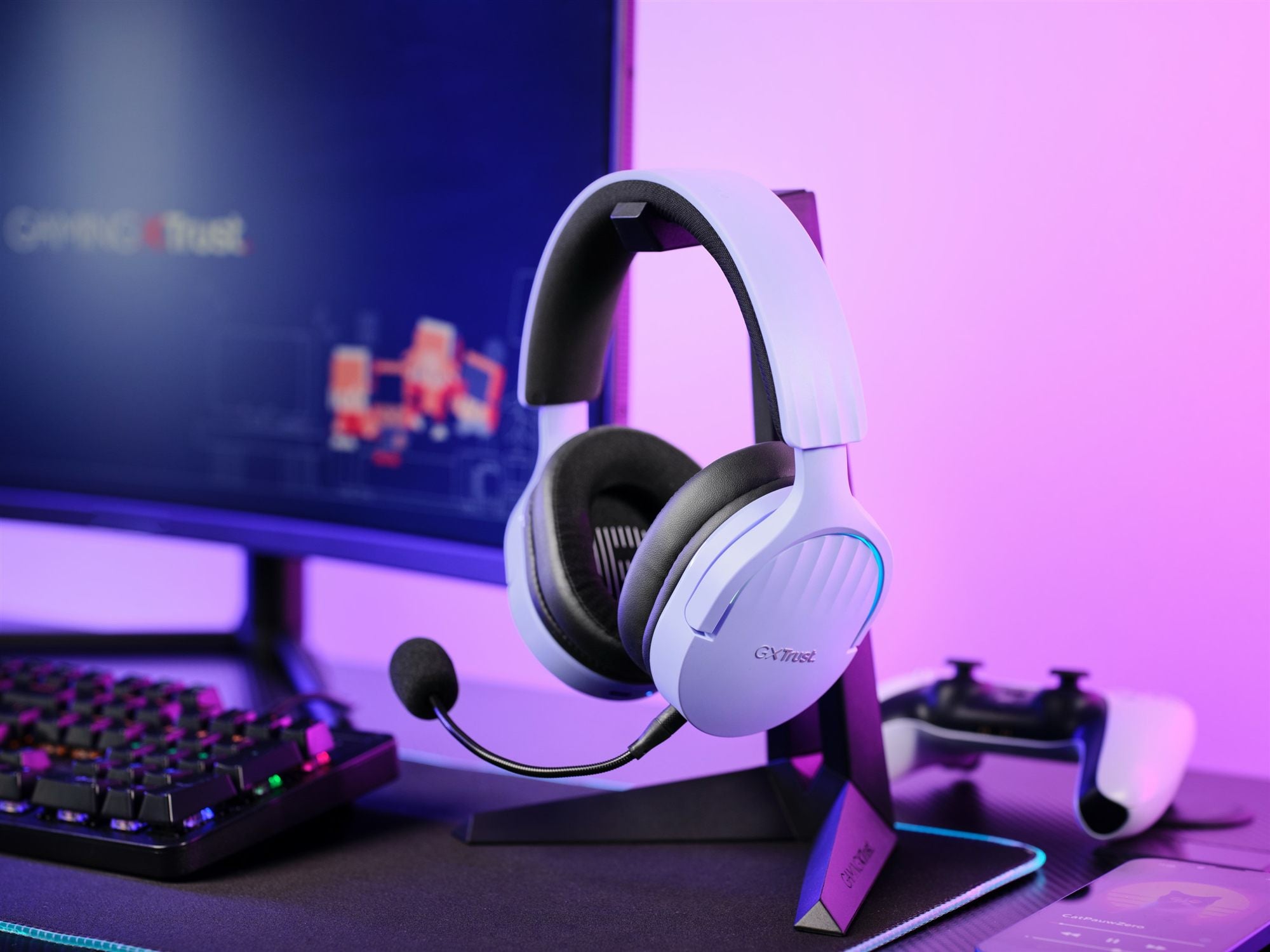 TRUST Casque gaming sans fil FAYZO DUAL Wireless - Purple