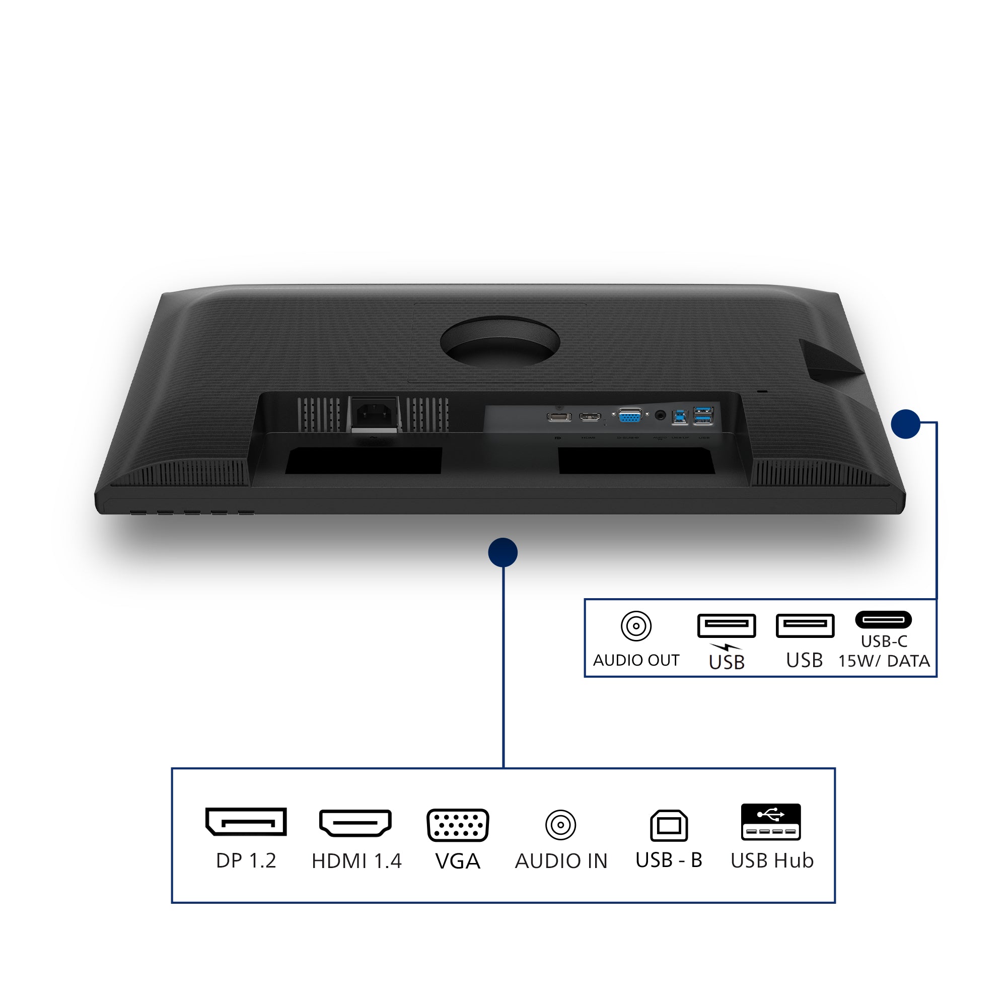 PHILIPS 24p 1920x1200 100Hz IPS Flat H/A 150 MM DICOM TUV EyeSafe certified USB HUB SPEAKERS DP HDMI Bri 300cd/m2 TCO 10