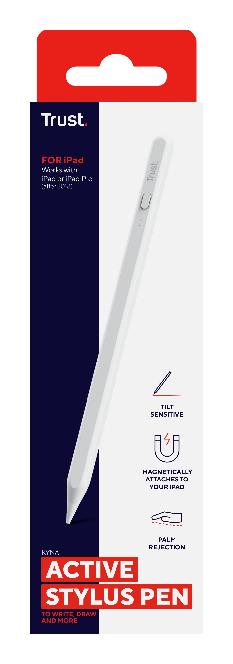 TRUST Stylet actif KYNA pour iPad - Blanc