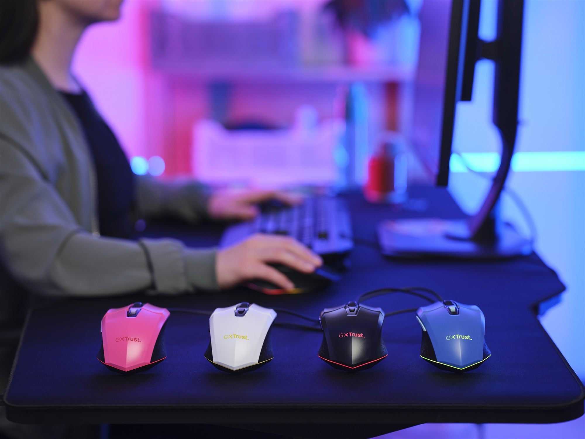 TRUST Souris gaming filaire FELOX rétroéclairée - Blanche