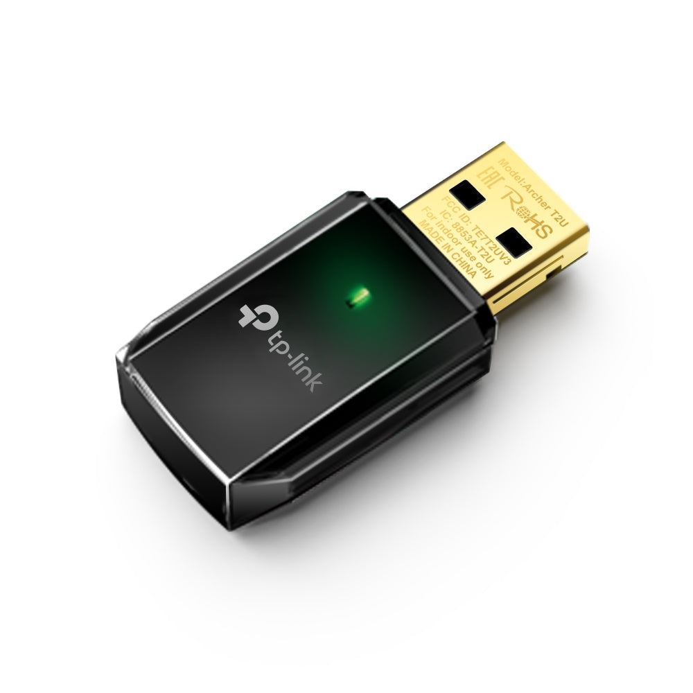 TP-LINK AC600 Dual Band Wireless USB Adapter MTK 1T1R 433Mbps at 5Ghz + 150Mbps at 2.4Ghz 802.11ac/a/b/g/n USB 2.0