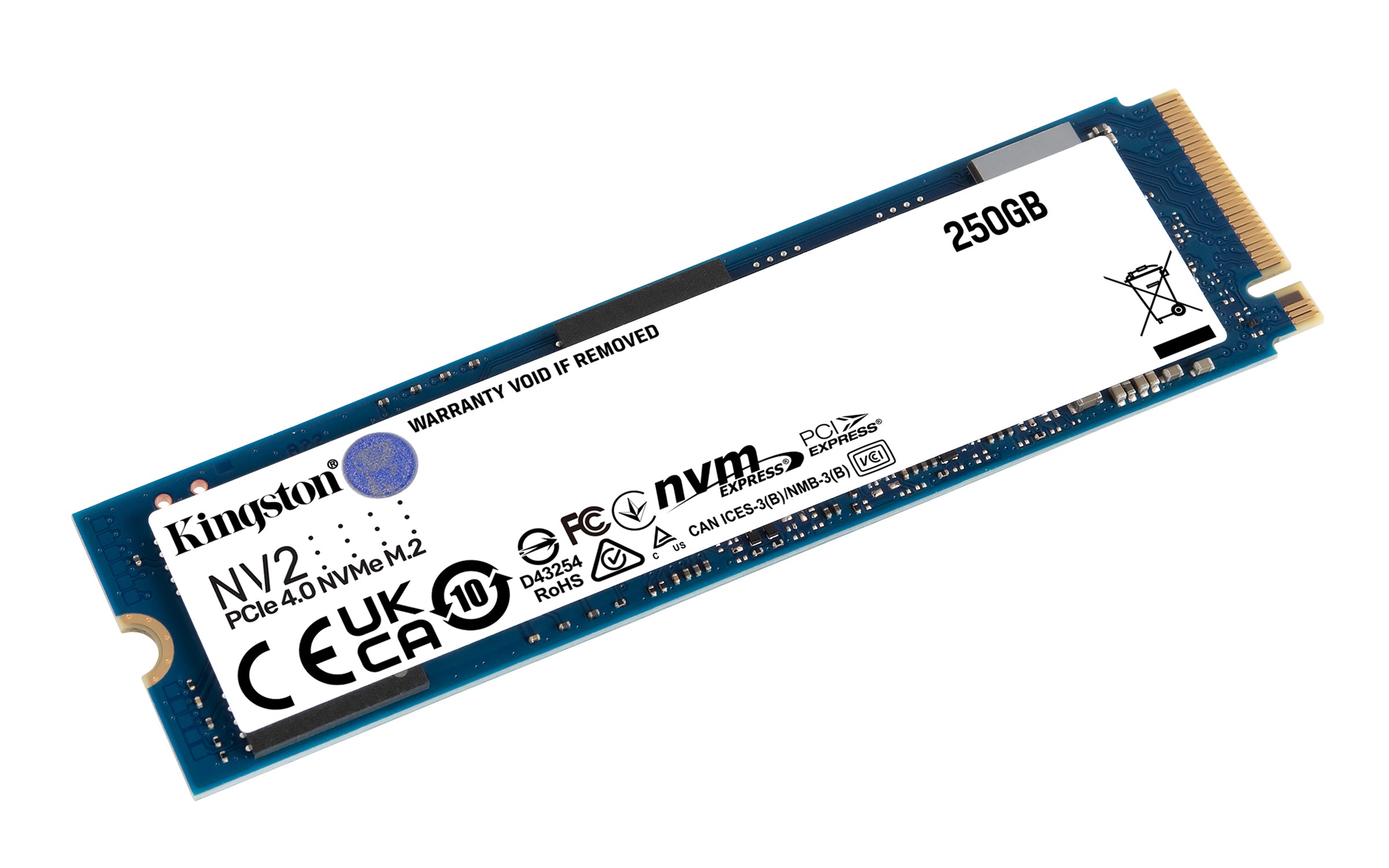 KINGSTON 250Go NV2 M.2 2280 PCIe 4.0 NVMe SSD