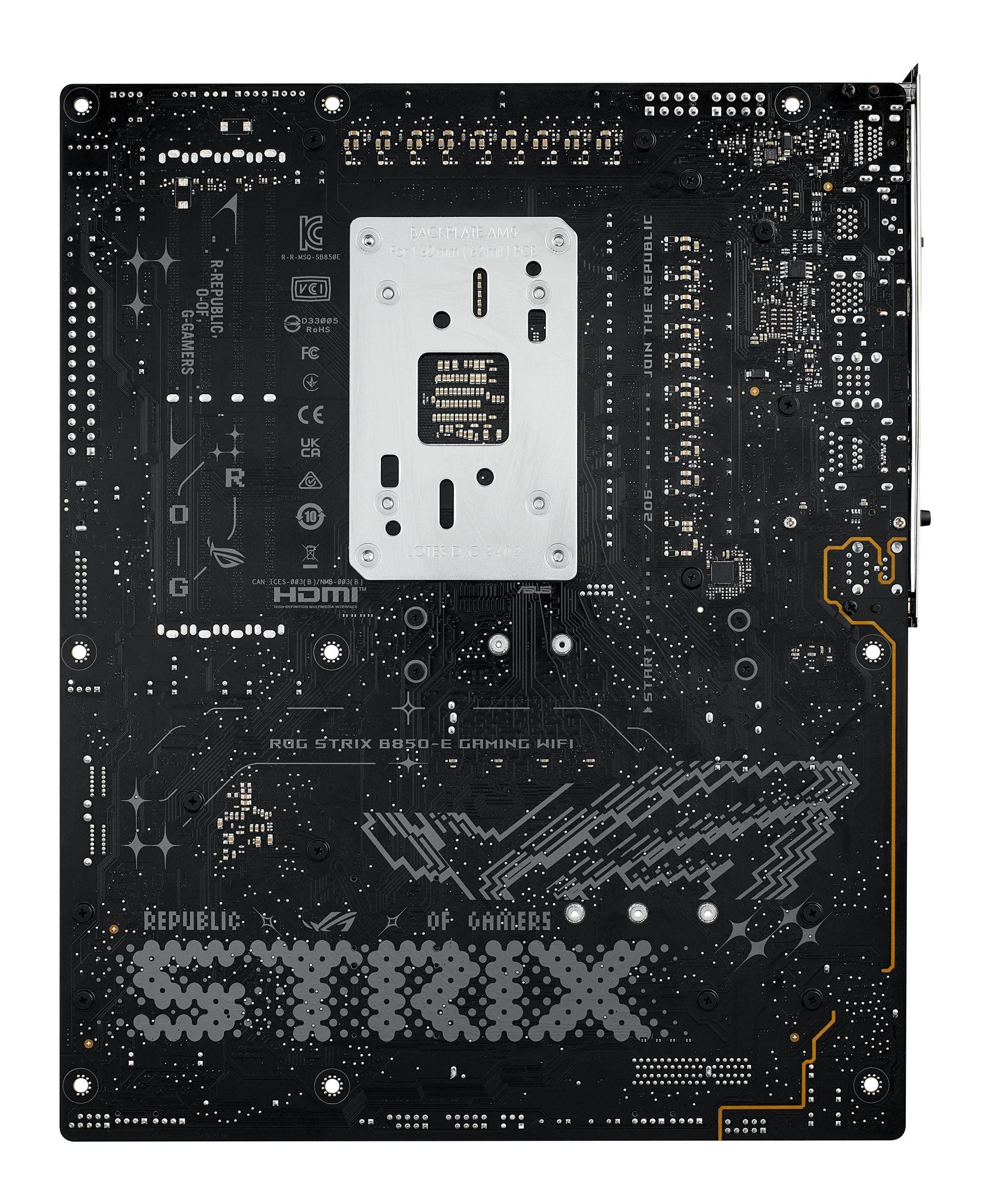 ASUS ROG STRIX B850-E GAMING WIFI AM5 DDR5 ATX MB 1xHDMI 1xDP 5xM.2 4xSATA