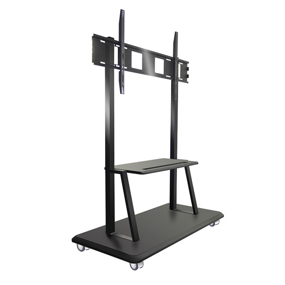"Techly ICA-TR31 Support TV mobile 55-120"" jusqu'a 150kg réglable 2 étageres"