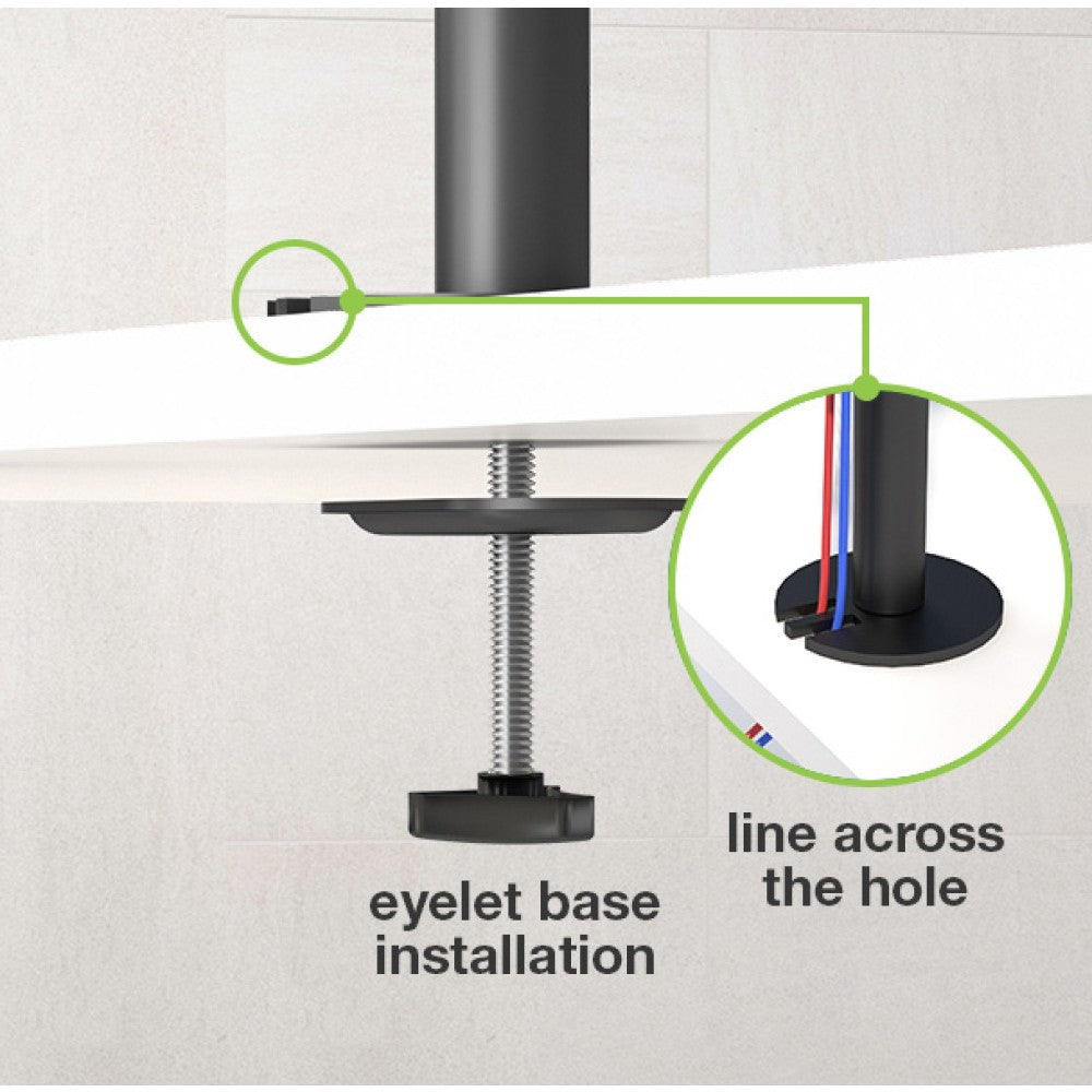 "Techly ICA-LCD 2520V Support de bureau vertical pour 2 moniteurs 13-27"" LCD 10kg"