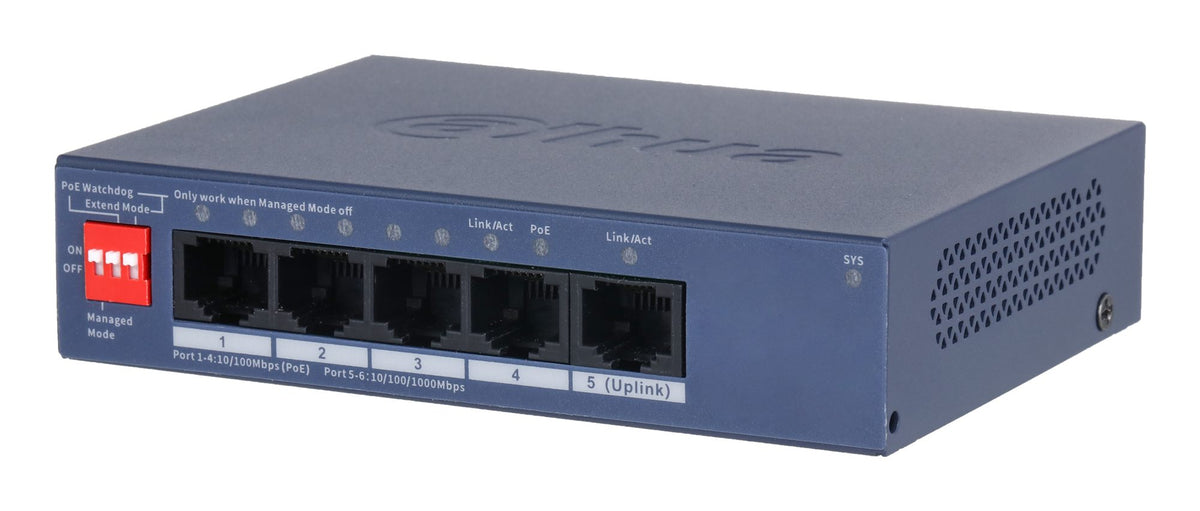 Dahua CS4005-4ET1GT-36 Commutateur POE 4 Ports