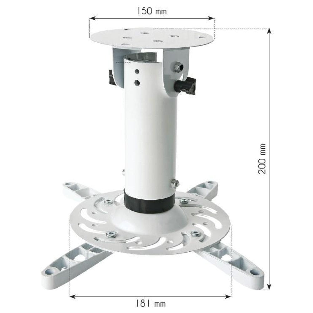 Techly ICA-PM 200WH Bras de projecteur au plafond 20CM blanc