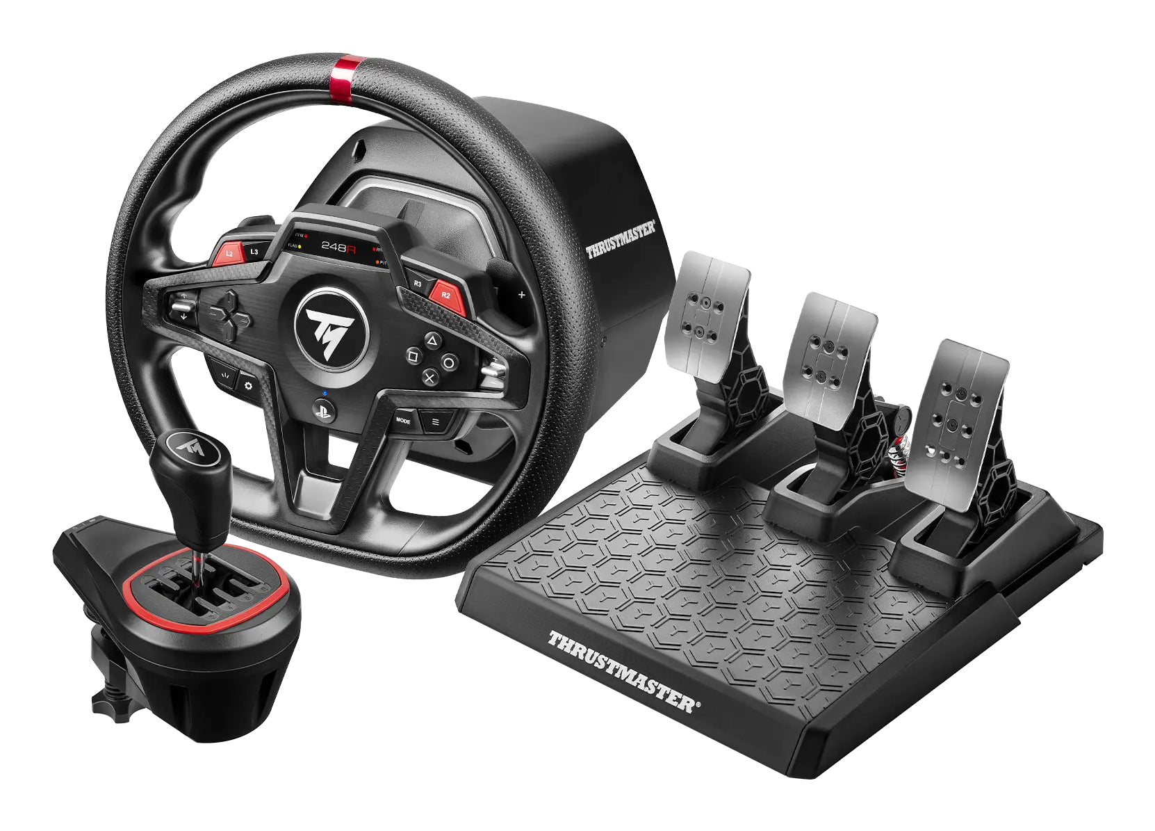 THRUSTMASTER T248R shifter pack  - Volant T248R +  Levier de vitesse TH8S  + péd