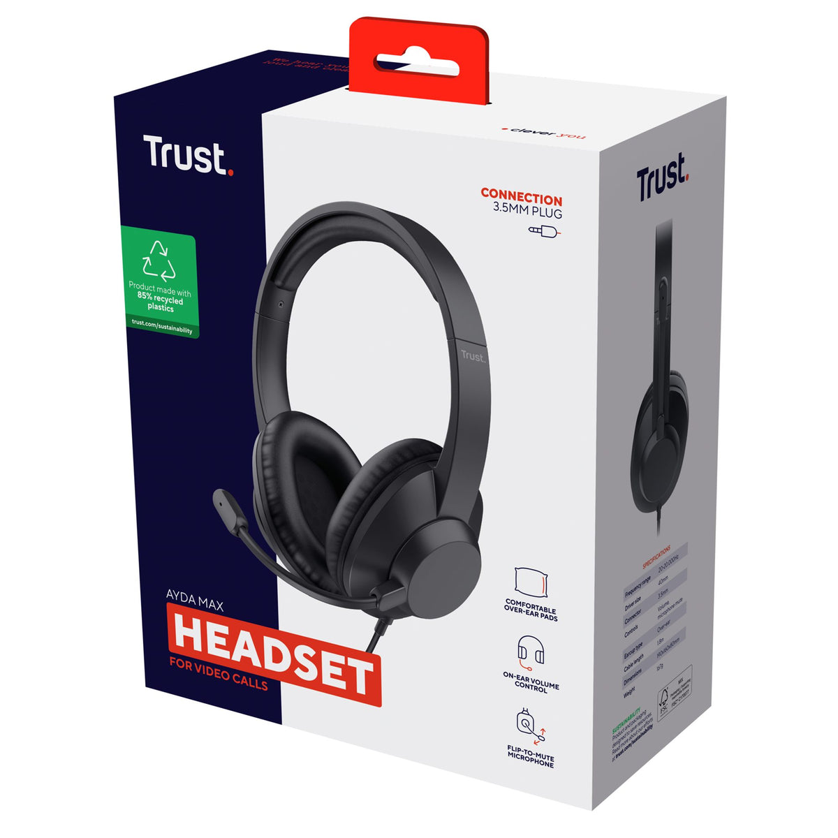 TRUST Casque-micro AYDA MAX pour ordinateur 35mm
