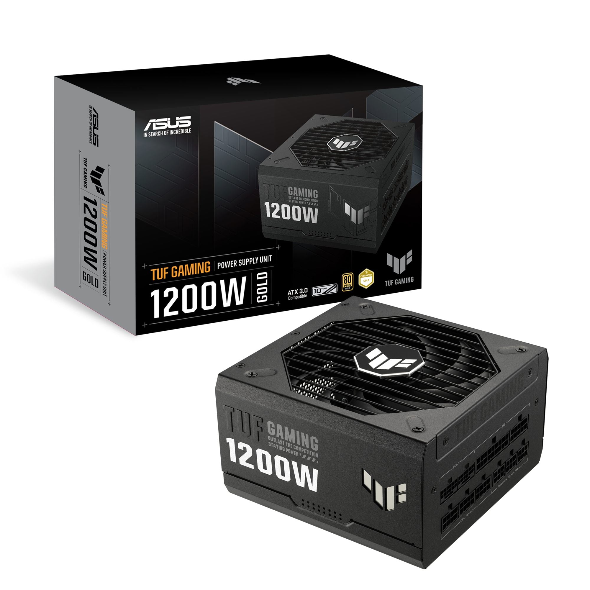 ASUS TUF Gaming 1200W Gold Fully Modular Power Supply 80+ Gold Certified Military-grade Components Dual Ball Bearing