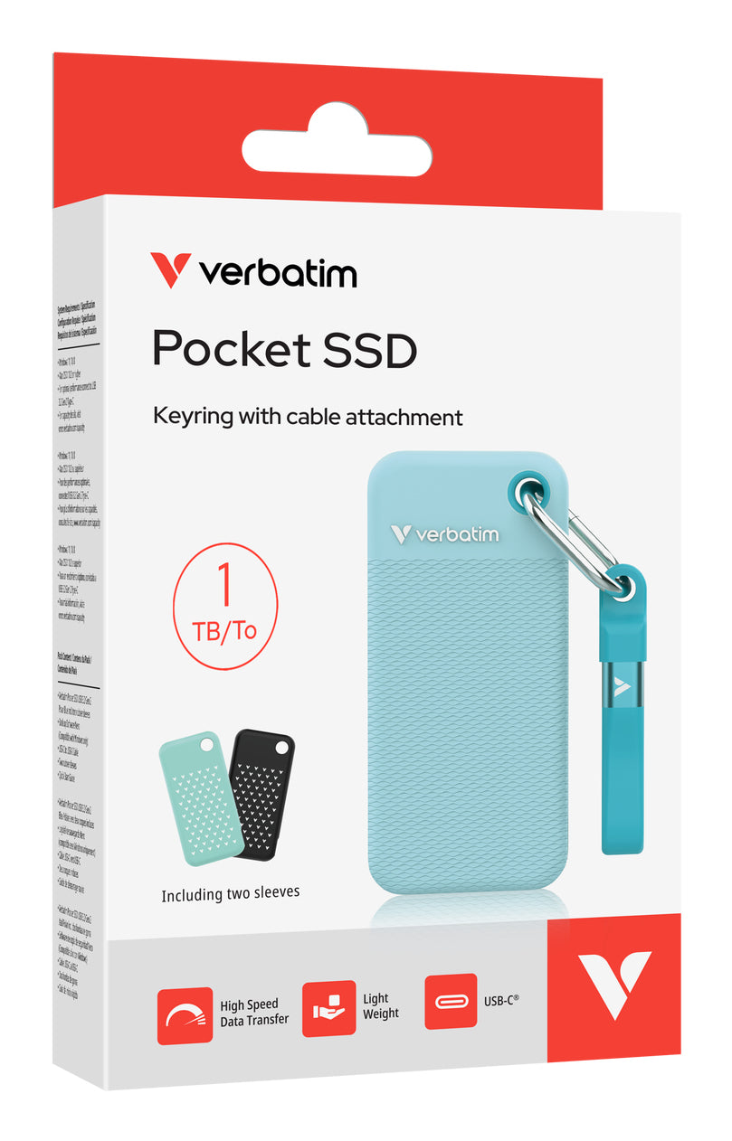 Pocket SSD USB 3.2 Gen 2 1TB Polar Blue