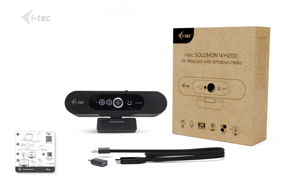 I-TEC SOLOMON WH200 2K Webcam with Windows Hello