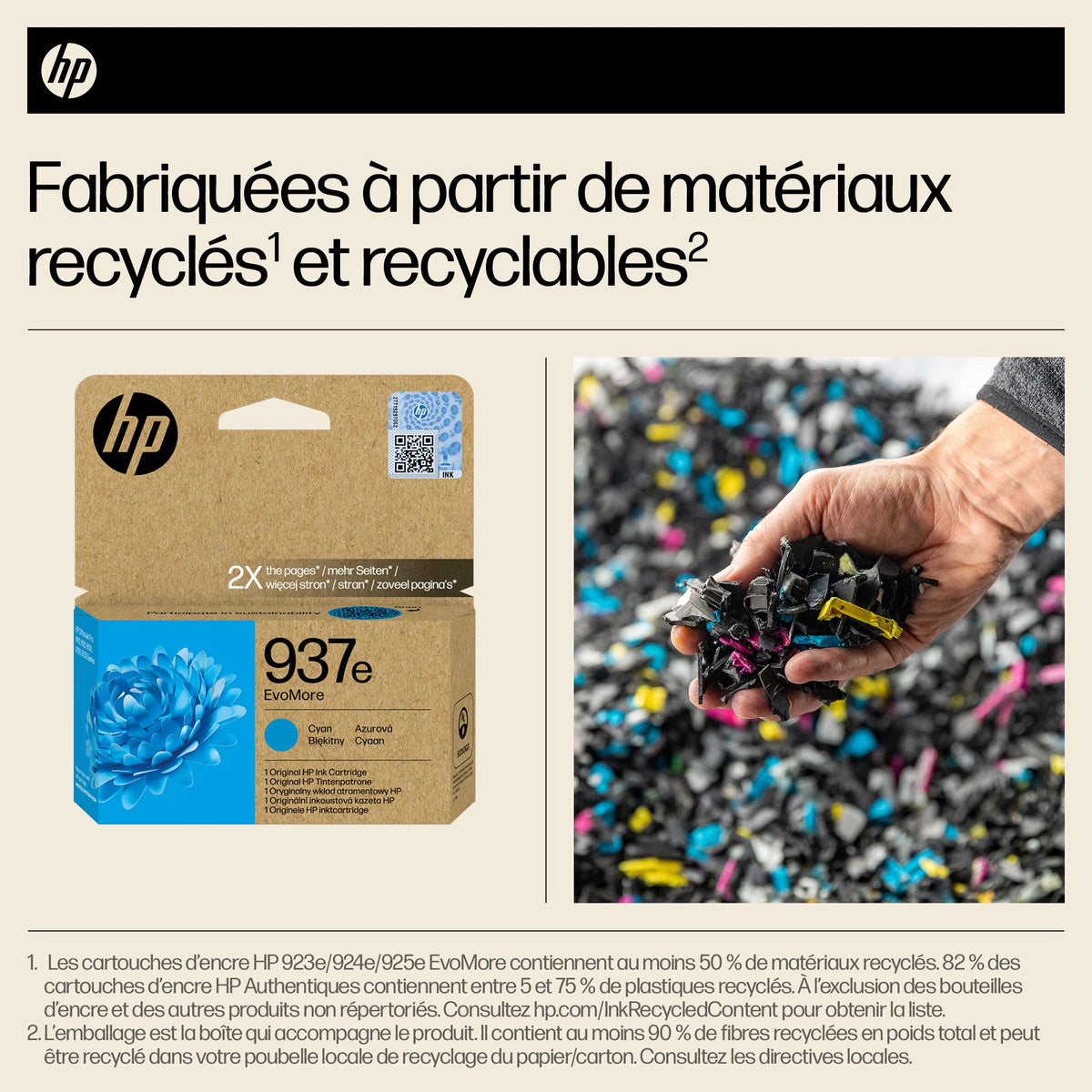 HP 937e EvoMore Cyan Original Ink Cartridge