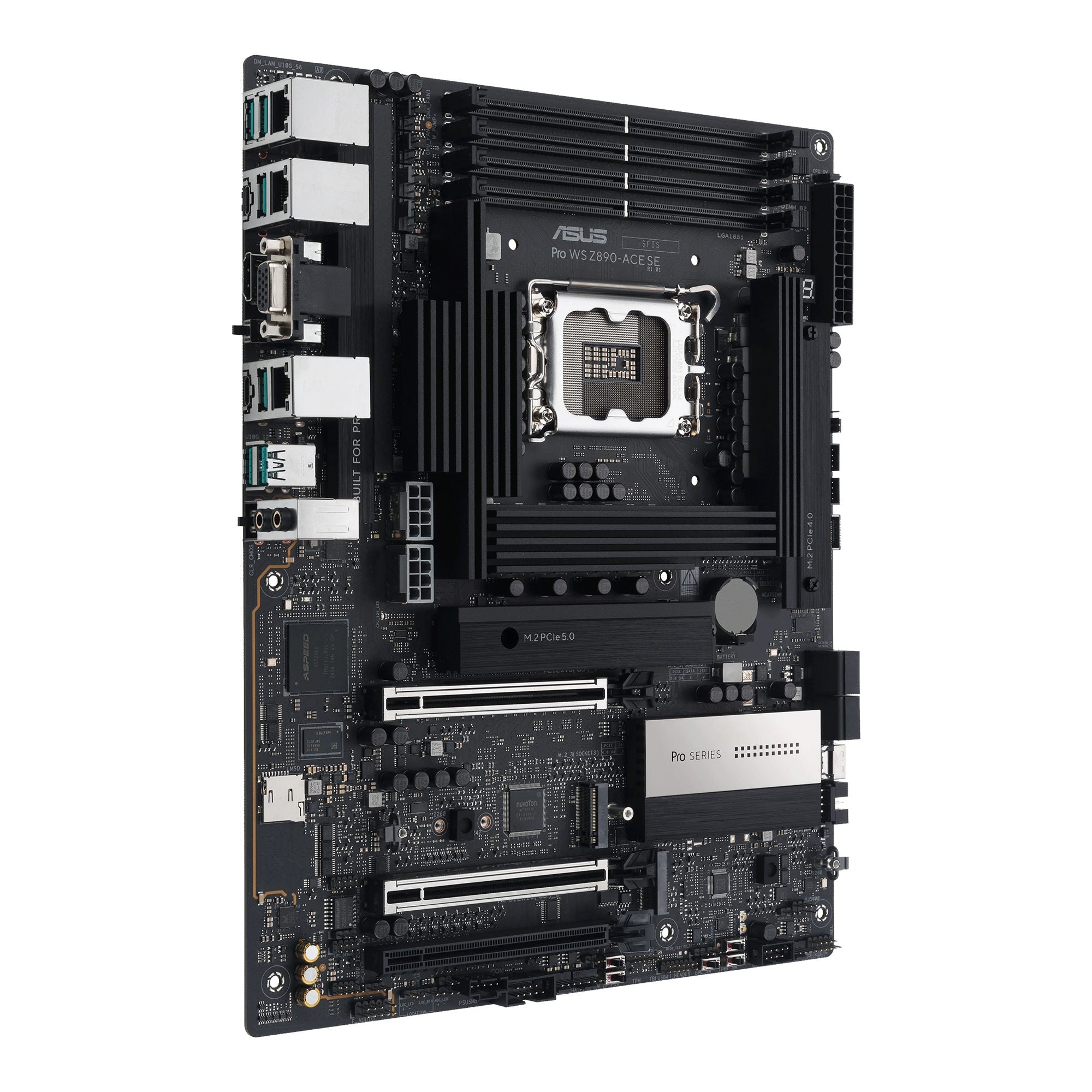 ASUS PRO WS Z890-ACE SE LGA1851 ATX MB DDR5 Thunderbolt 4 Type-C ports 4xM.2