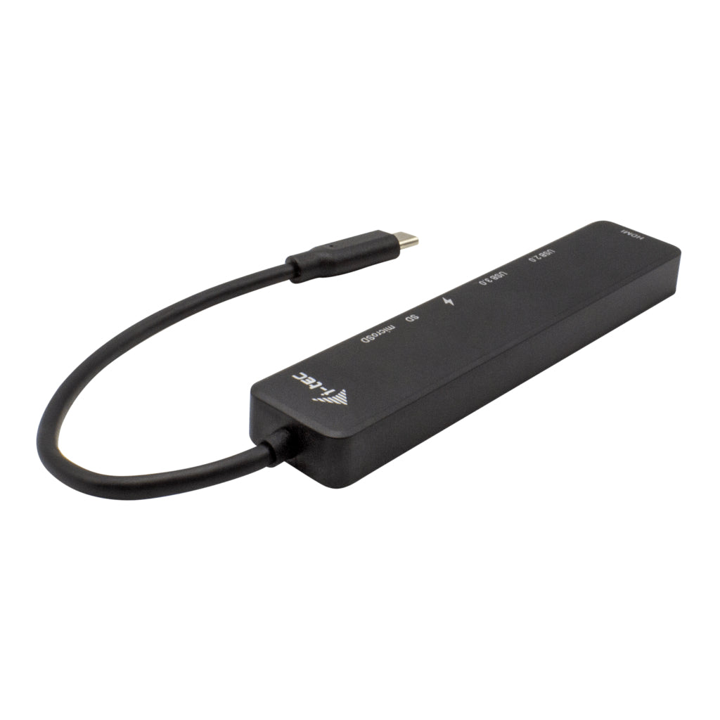 I-TEC USB-C Travel Easy Dock HDMI4K USB-C USB3.0 USB2.0 SD+microSD Card reader Power Delivery 60W 20cm USB-C Cable Sans Alimentation