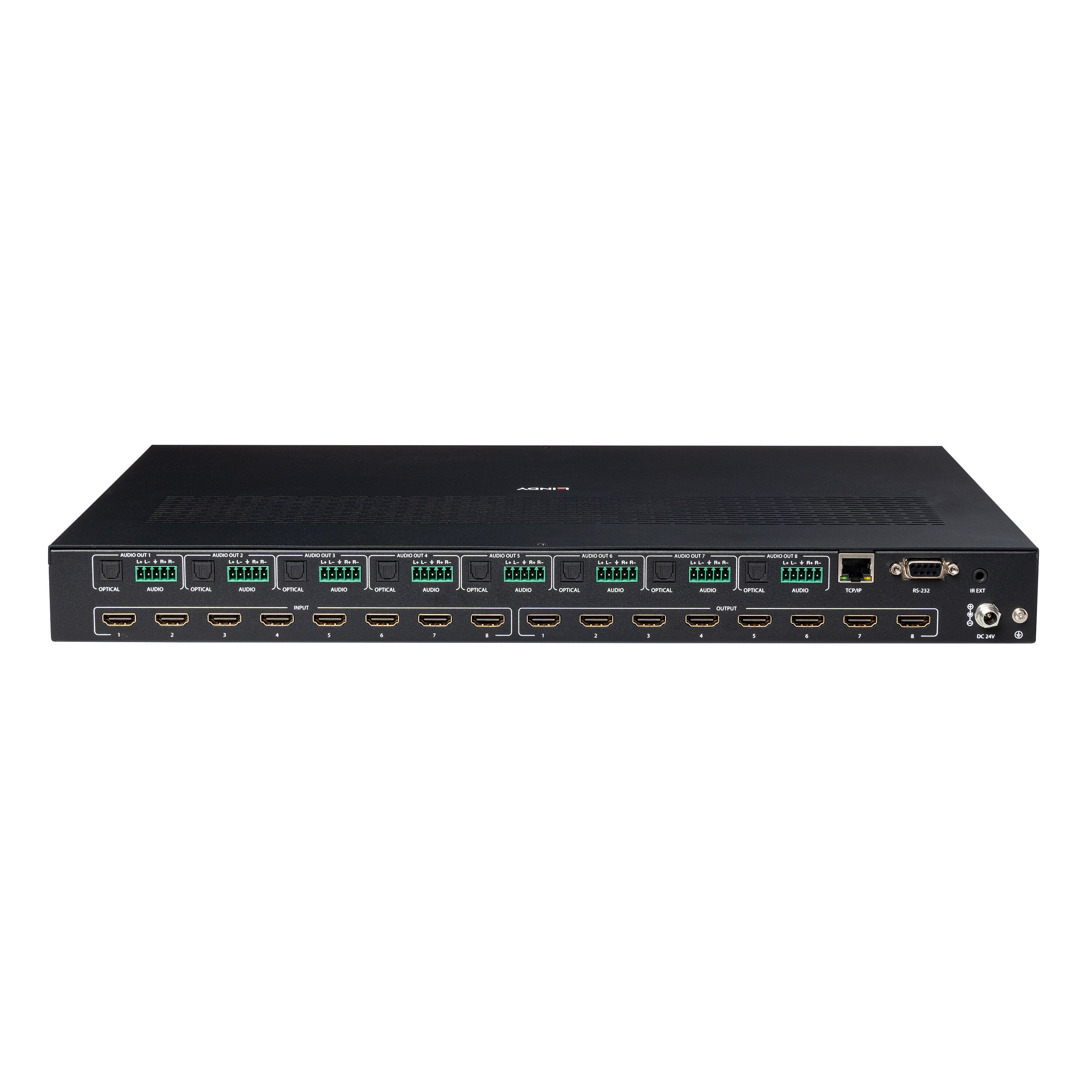 Lindy 8x8 HDMI 4K60 Seamless Multi-View Matrix with Scaler for Video Wall