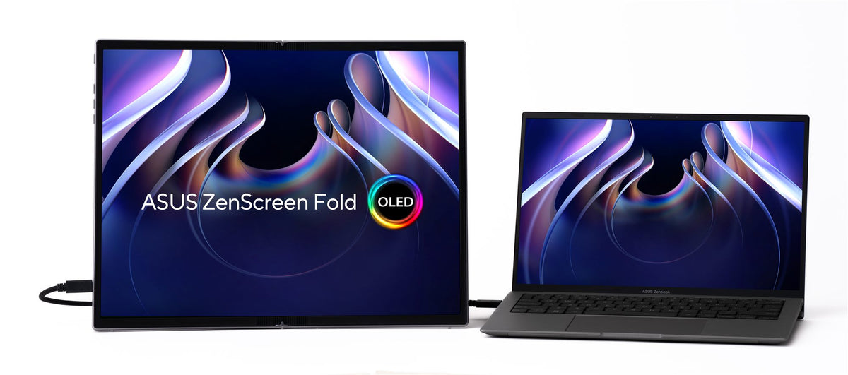 "ASUS ZenScreen Fold OLED MQ17QH écran plat de PC 43,9 cm (17.3"") 2560 x 1920 pixels Quad HD Argent"