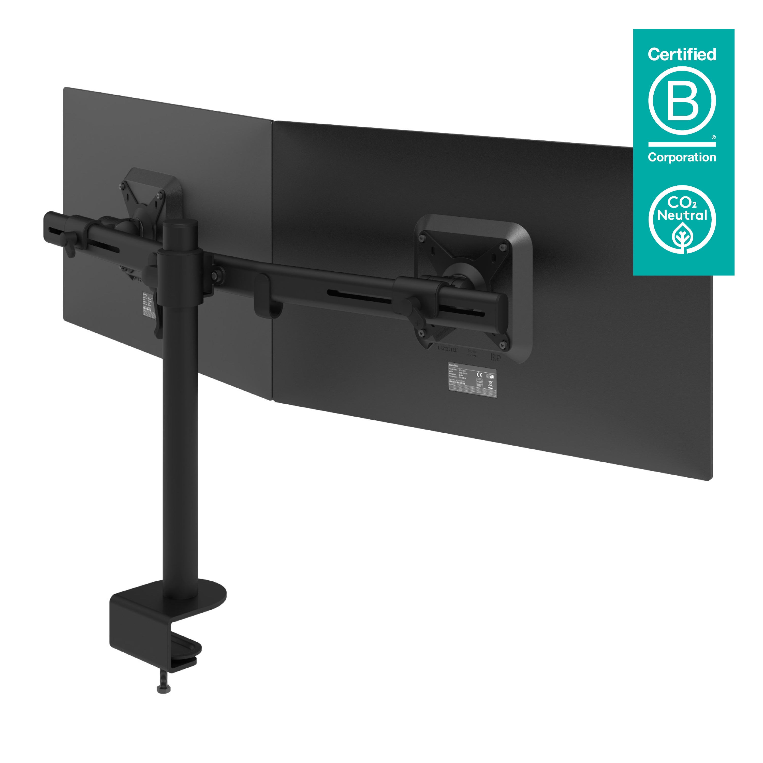 DATAFLEX Support pour 2 écrans 52.642 argent