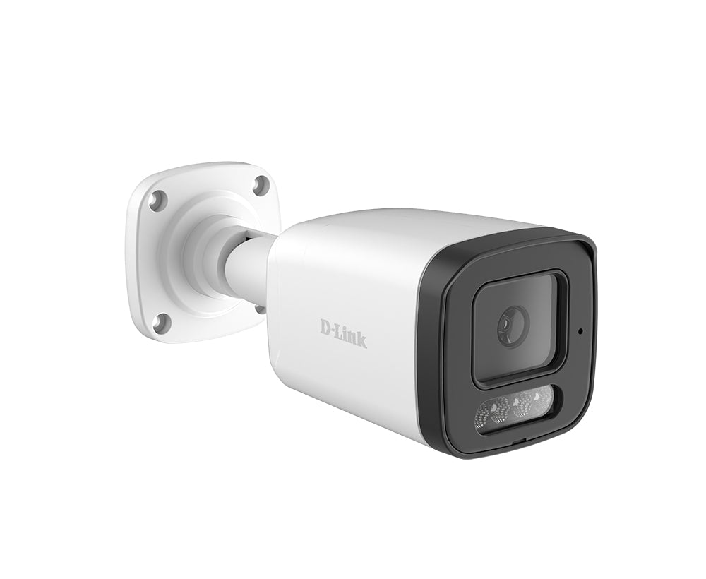 D-LINK Caméra bullet Extérieure 2MP H265 Capteur CMOS 2MP 1/3p Vision nocturne IR intelligent jusquà 30m Détection de mouvement