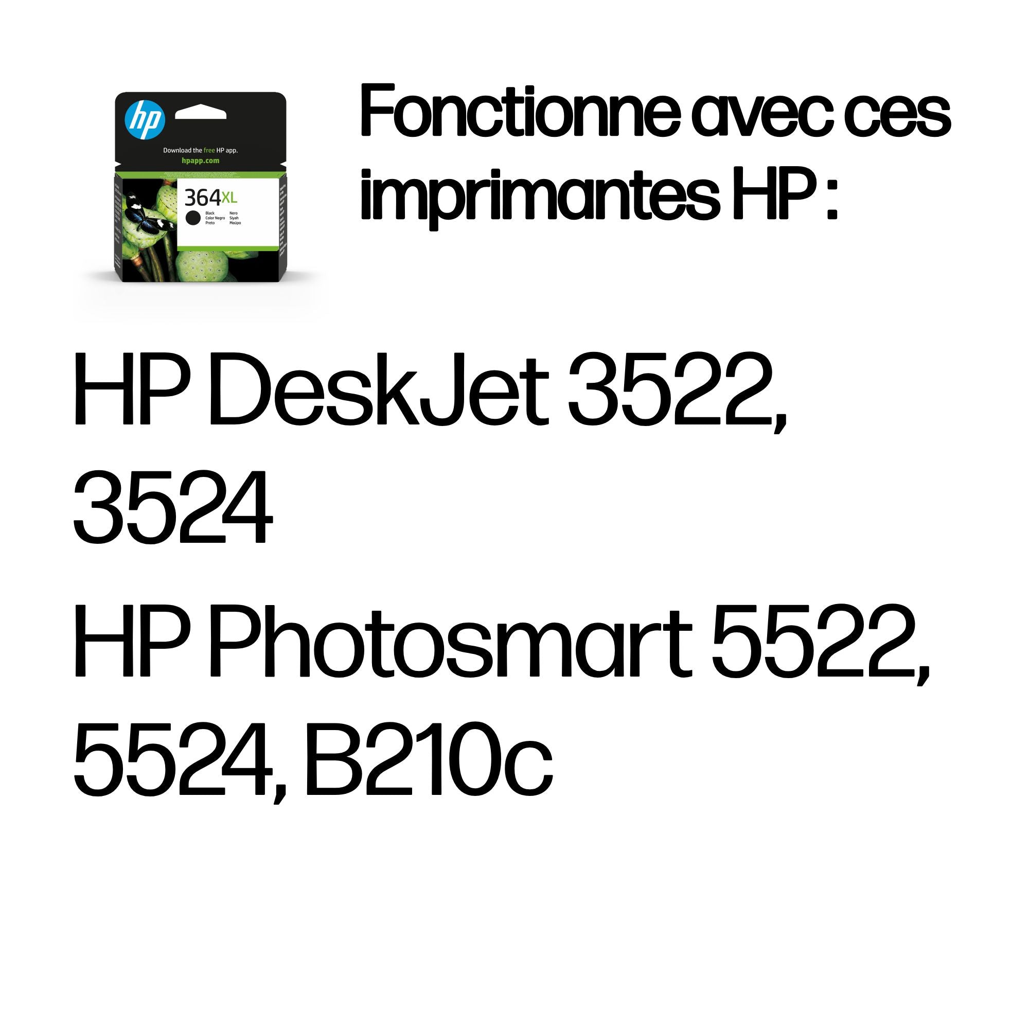 HP 364XL original Ink cartridge CN684EE 301 black high capacity 550 pages 1-pack Blister multi tag