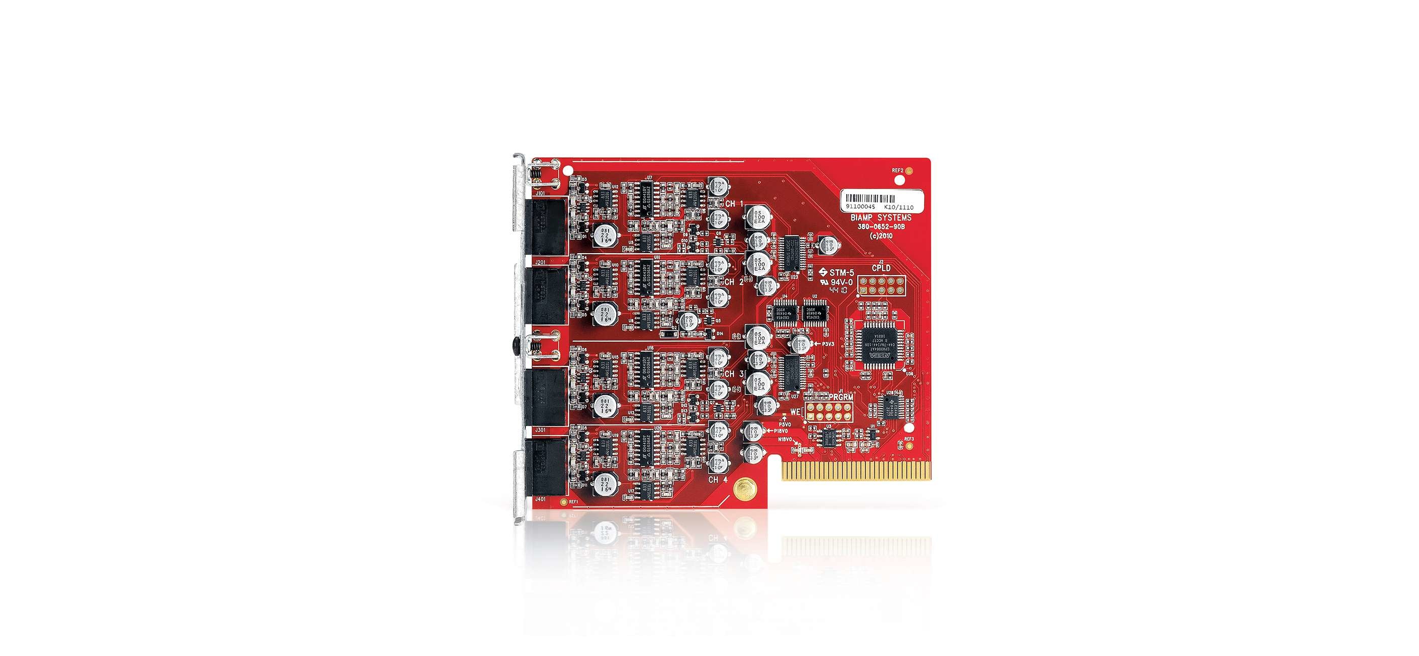 Biamp Tesira 4 Channel Mic/Line Input Card - Black
