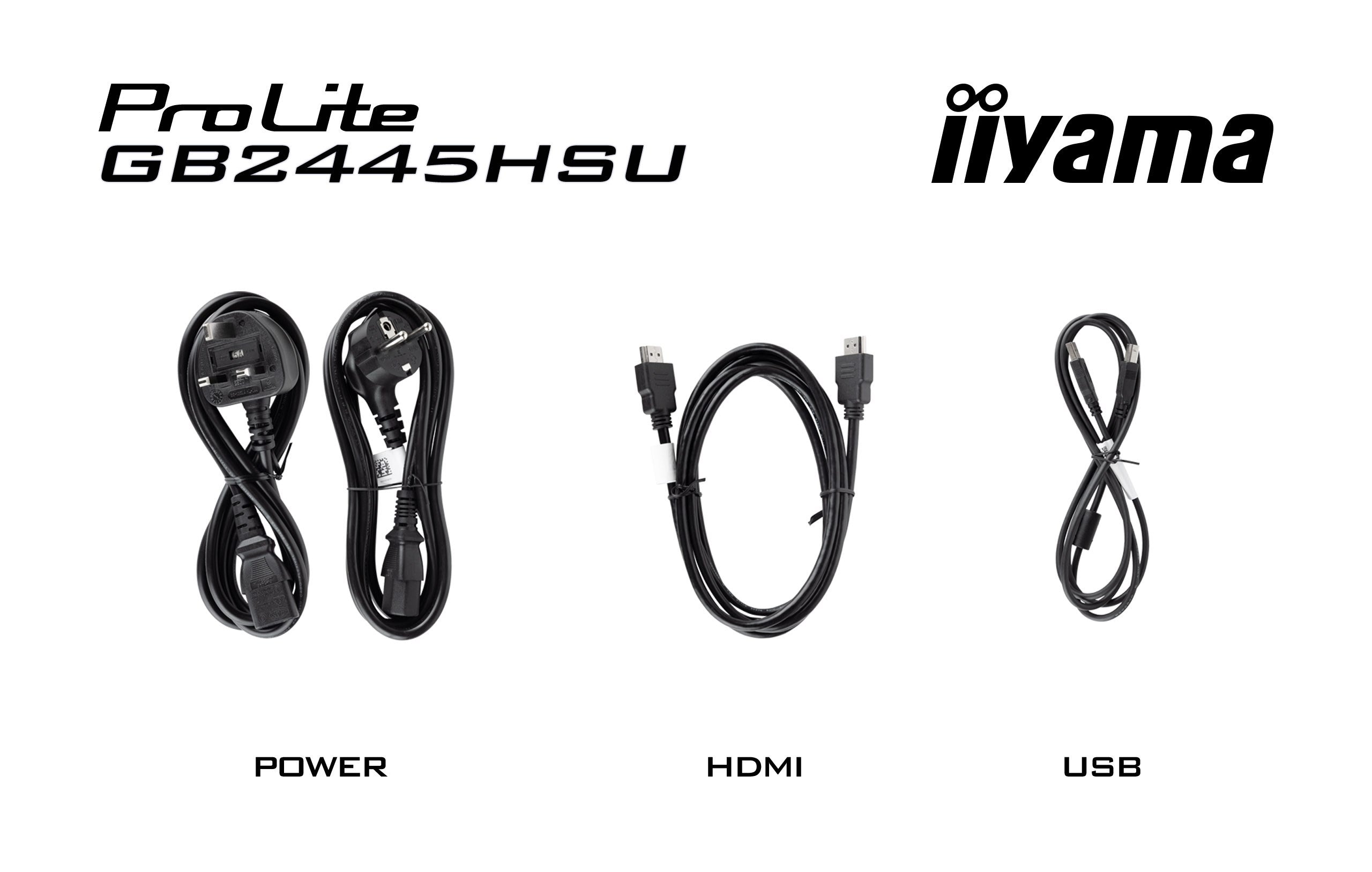 IIYAMA 23.8in G-Master Black Hawk, IPS panel, 1920x1080 100Hz, 1ms, 300cd/m2, 1300:1, Speakers, 1xHDMI, 1xDisplayPort, USB HUB (2x2.0), 15cm height adjustable stand, Black Tuner, i-Style Colour
