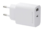 EU Wall Charger USB-C 30W+USB-A 18W WHT