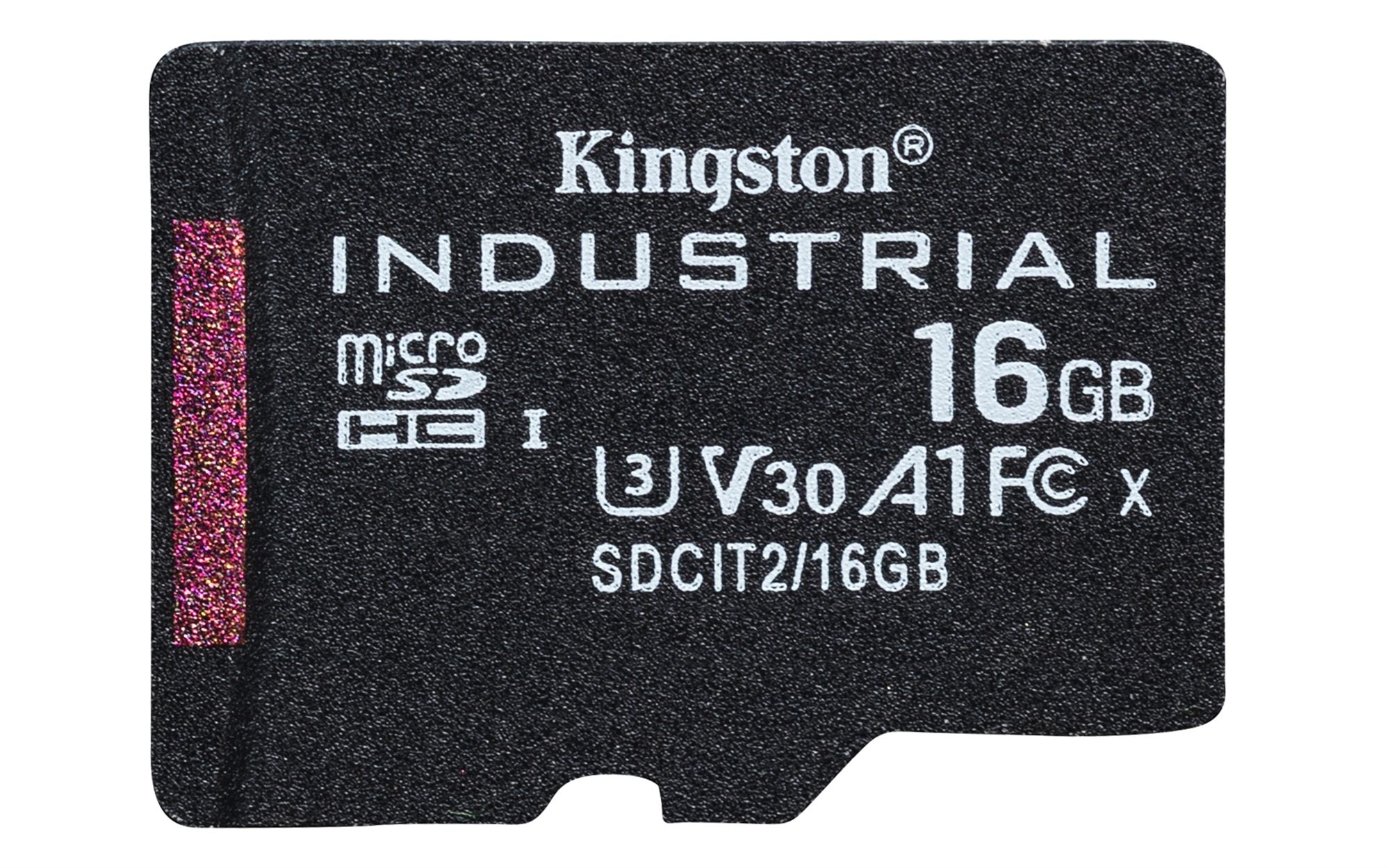 KINGSTON 16Go microSDHC Industrial C10 A1 pSLC Card + SD Adapter